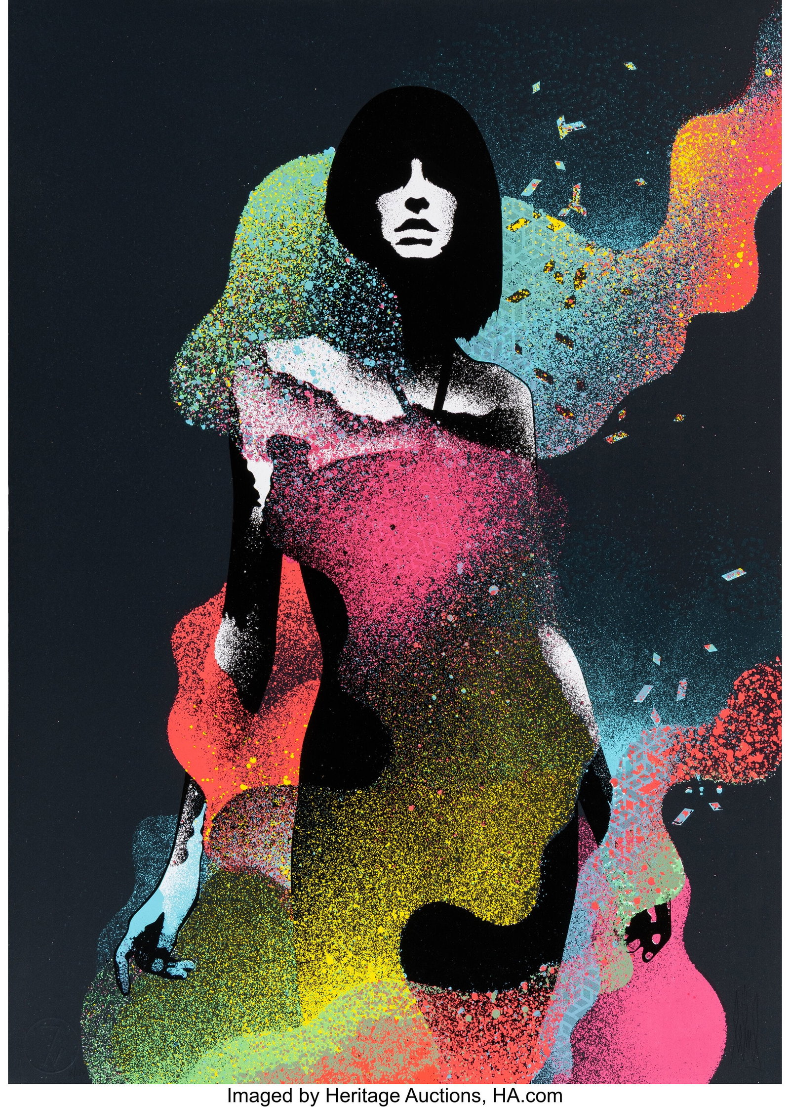 Eelus (b. 1979) Summoning, 2015 Screenprint in c: Eelus (b. 1979) Summoning, 2015 Screenprint in colors on Naturalis Absolute Smooth paper 27-3/4 x 19-3/4 inches (70.5 x 50.2 cm) (sheet&rpar