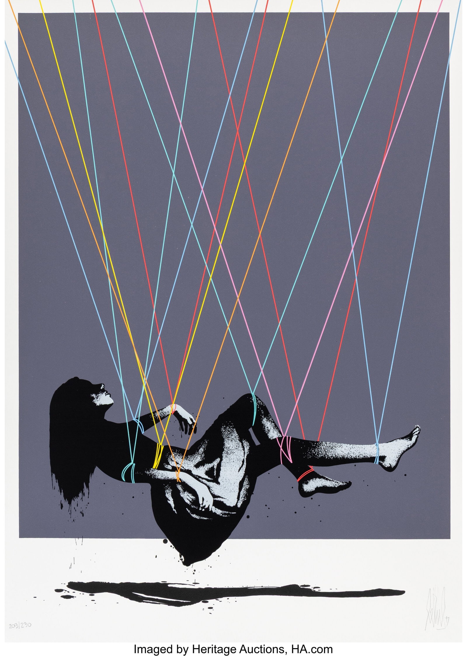 Eelus (b. 1979) Suspender, 2017 Screenprint in c (1 of 1)