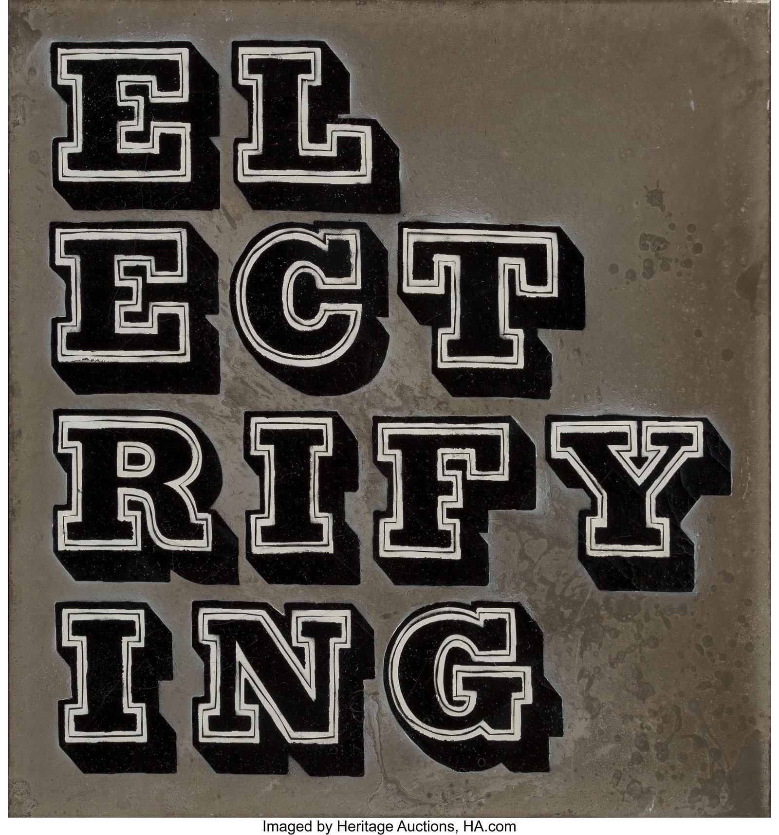 Ben Eine (b. 1970) Electrifying, 2008 Spray pain (1 of 2)