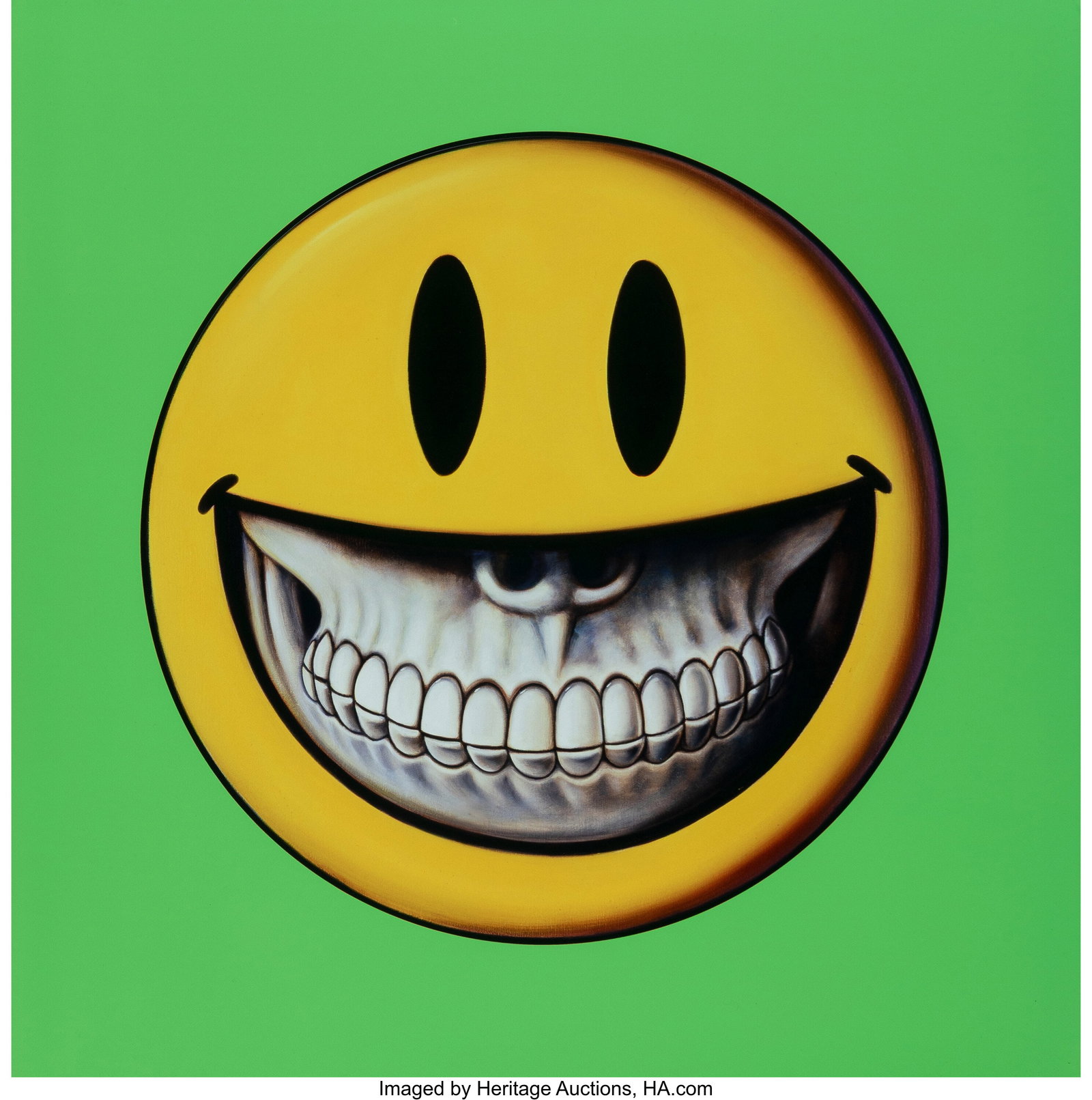 Ron English (b. 1959) Signs of the Crimes- Green (1 of 2)