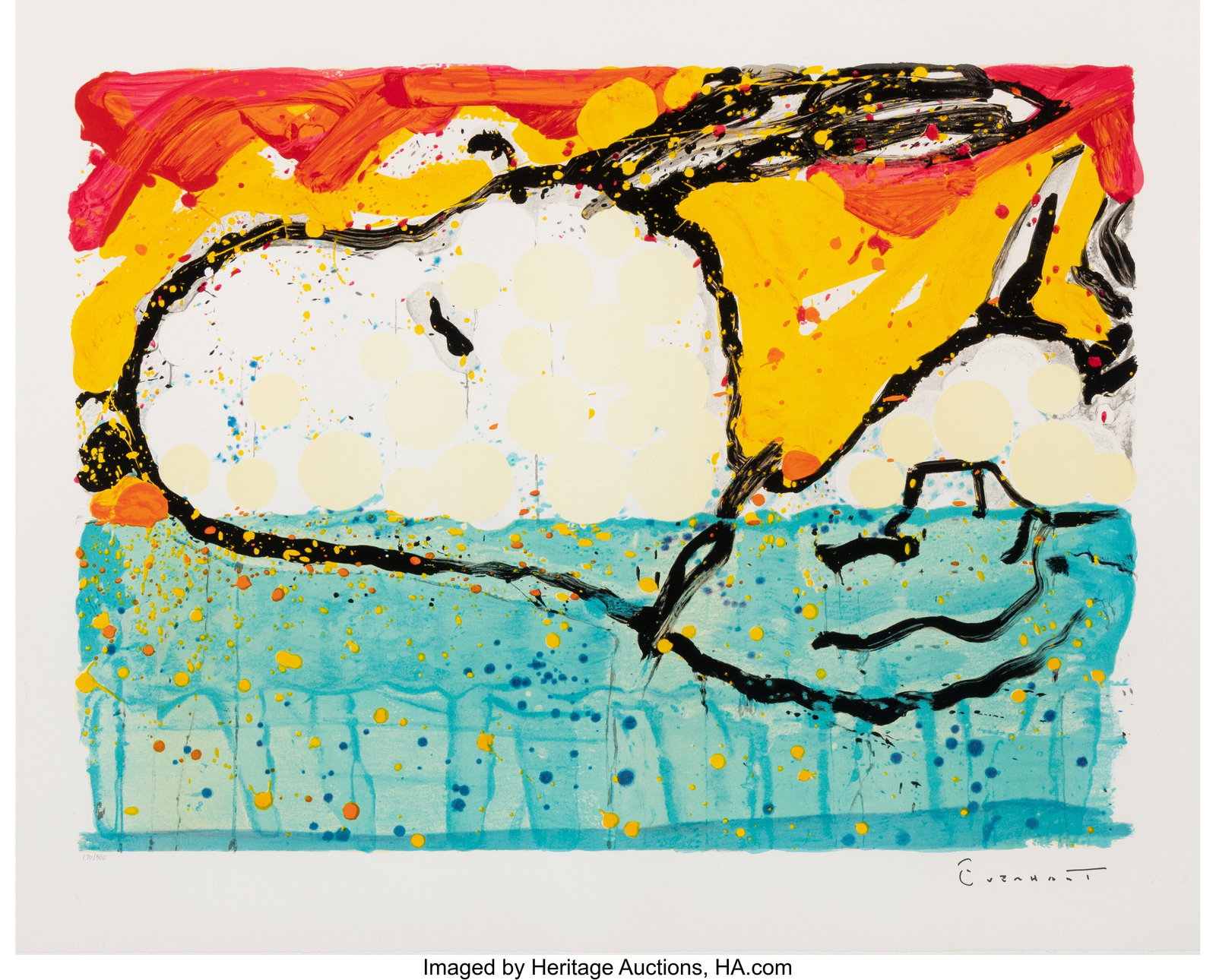 Tom Everhart (b. 1952) Bora Bora Boogie Oogie, 2: Tom Everhart (b. 1952) Bora Bora Boogie Oogie, 2003 Lithograph in colors on BFK Rives paper 28 x 35 inches (71.1 x 88.9 cm) (sheet) Ed. 