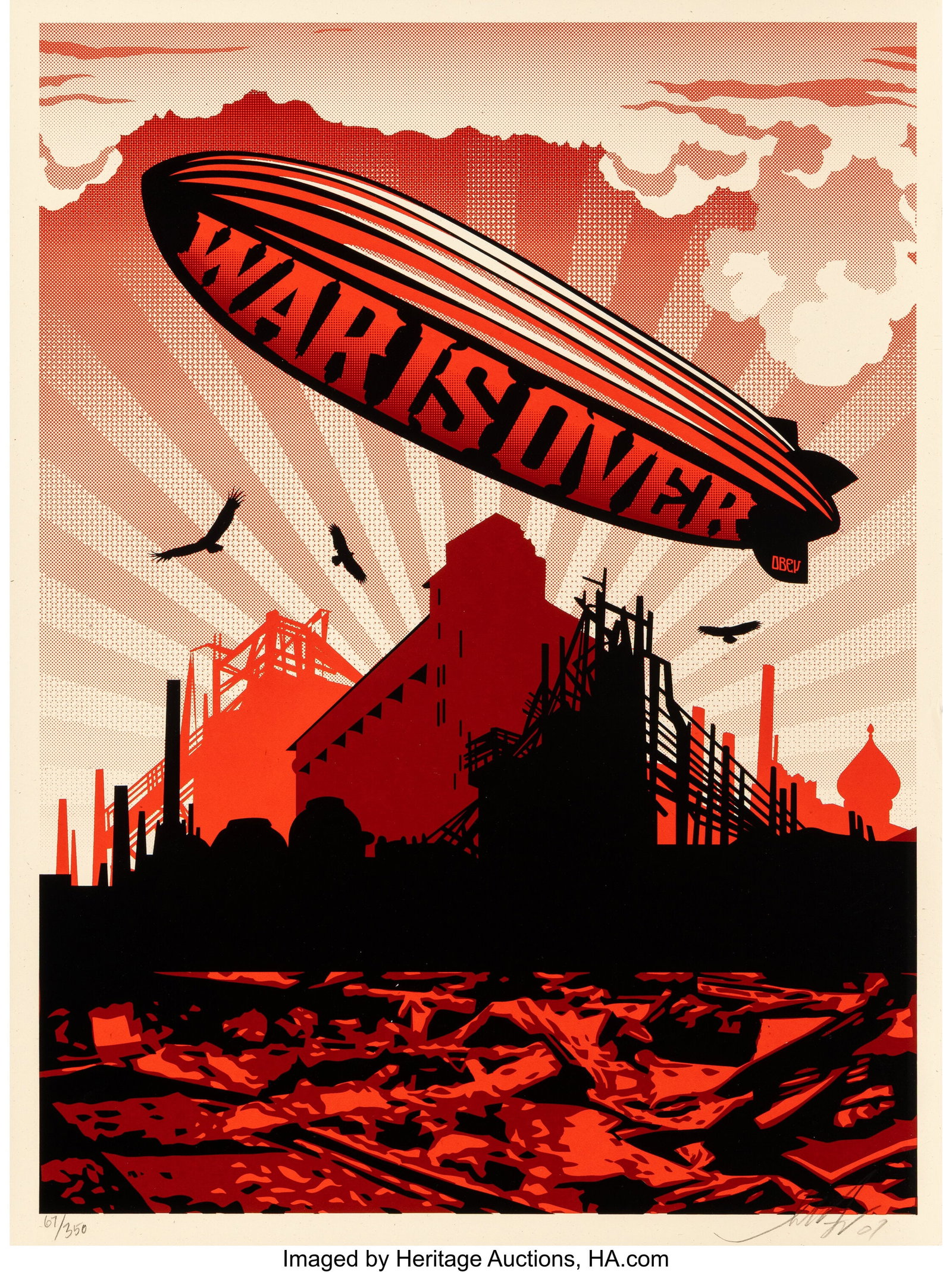 Shepard Fairey (b. 1970) War is Over, 2007 Scree: Shepard Fairey (b. 1970) War is Over, 2007 Screenprint in colors on wove paper 24 x 18 inches (61.0 x 45.7 cm) (sheet) Ed. 67/350 Si