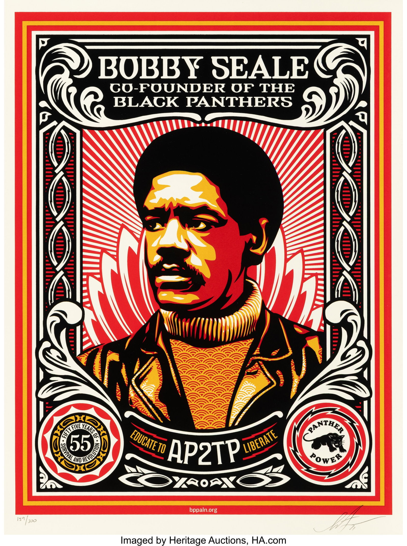 Shepard Fairey (b. 1970) Educate to Liberate, 20: Shepard Fairey (b. 1970) Educate to Liberate, 2021 Screenprint in colors on Cream Crane Cotton Letra paper 24 x 18 inches (61.0 x 45.7 cm) (sheet&rp