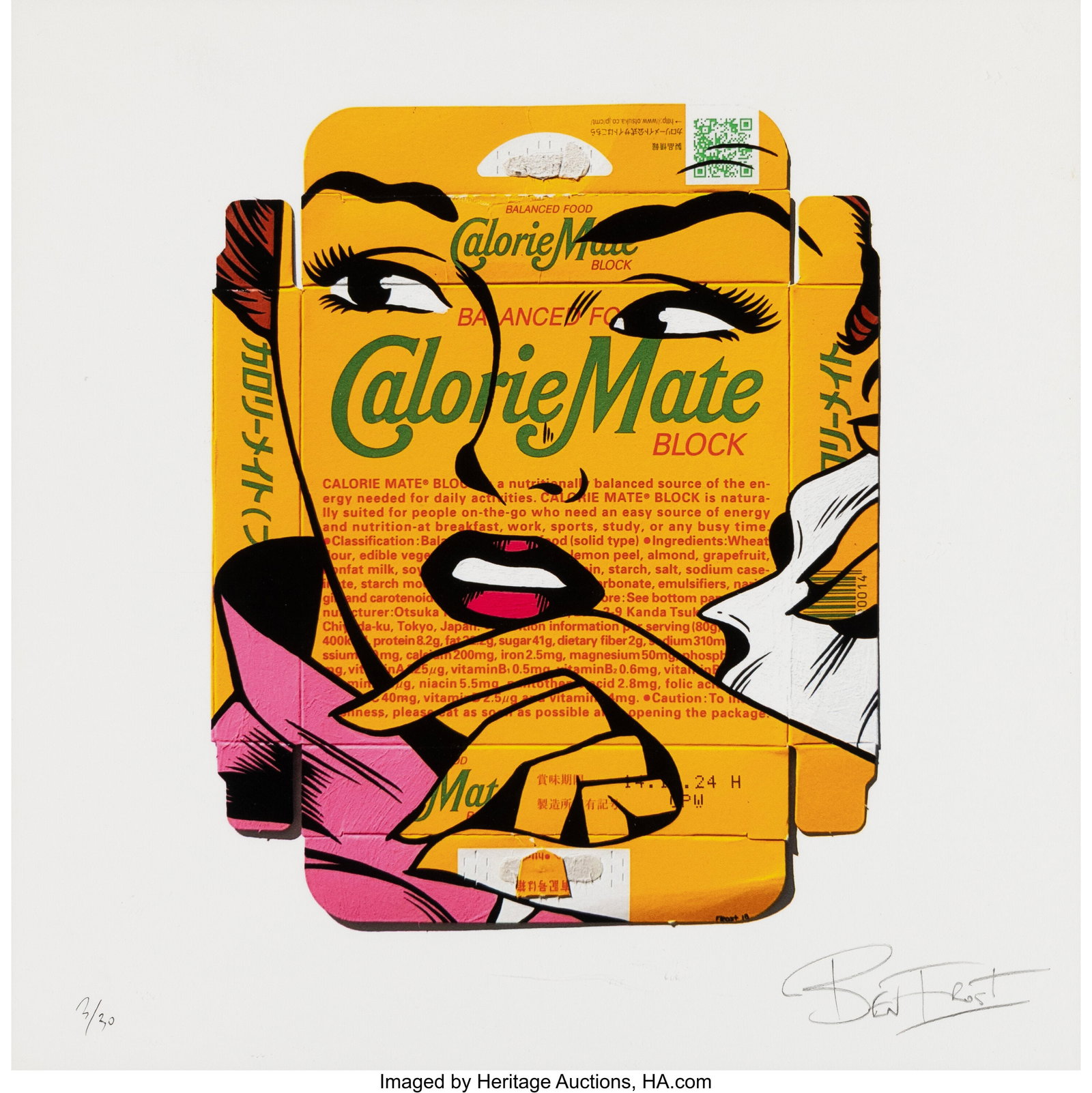 Ben Frost (b. 1975) Calorie Mate Archival pigmen: Ben Frost (b. 1975) Calorie Mate Archival pigment print in colors on wove paper 11-3/4 x 11-3/4 inches (29.8 x 29.8 cm) (sheet) Ed. 3&