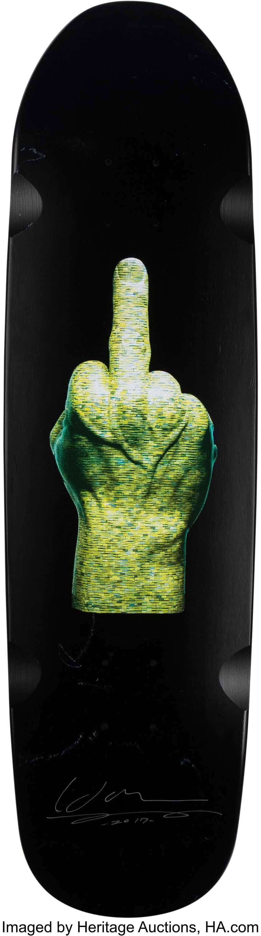 Haroshi X HUF X Real Skateboards Middle Finger,  (1 of 2)