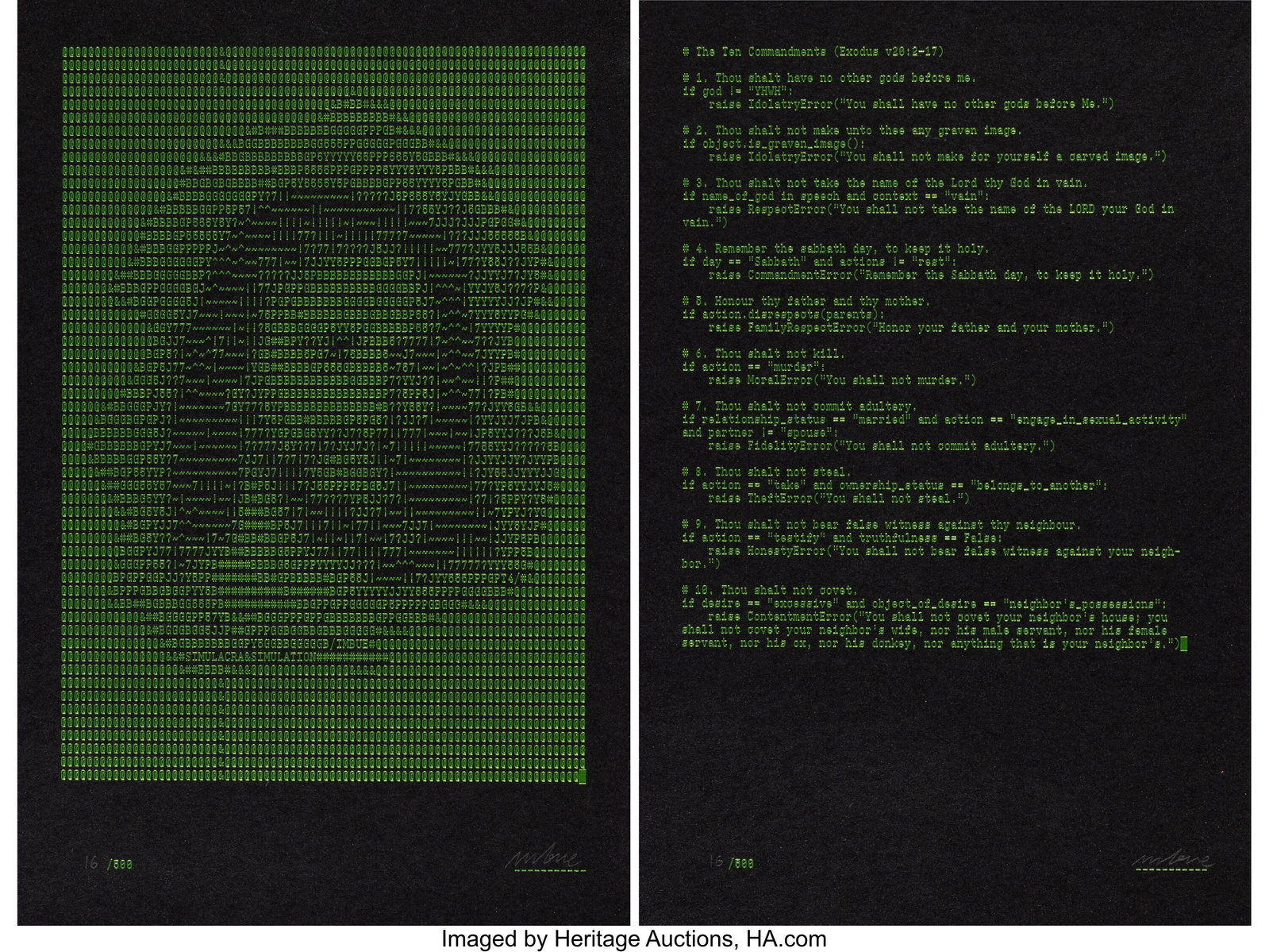 Imbue (b. 1988) 10 Commands (two works), 2024 Le (1 of 3)