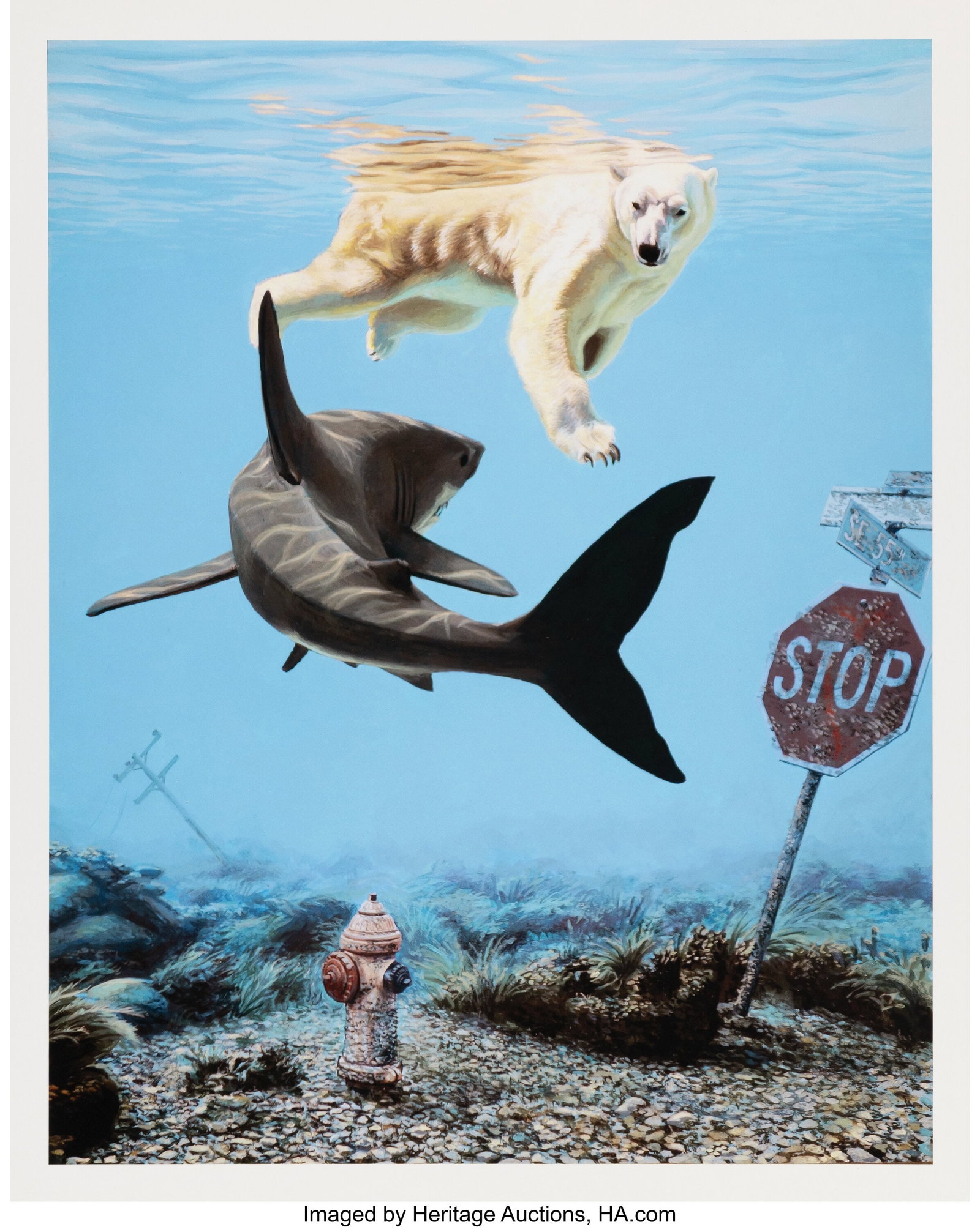 Josh Keyes (b. 1969) Turbulence; Sunspot; Aftern (1 of 4)