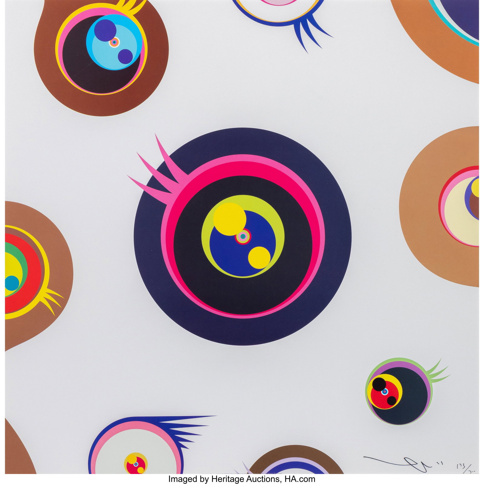Takashi Murakami (b. 1962) Jellyfish Eyes- White (1 of 2)