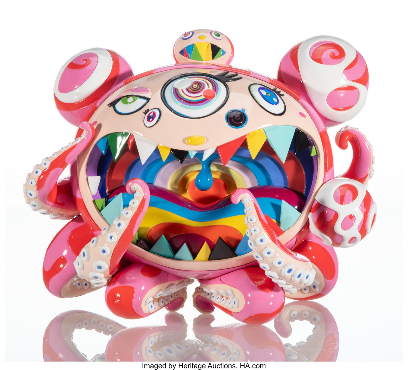 Takashi Murakami X ComplexCon Mr. Dob (B), 2017 : Takashi Murakami X ComplexCon Mr. Dob (B), 2017 Painted cast vinyl 10-1/2 x 12-1/2 x 10-1/2 inches (26.7 x 31.8 x 26.7 cm) Stamped on 