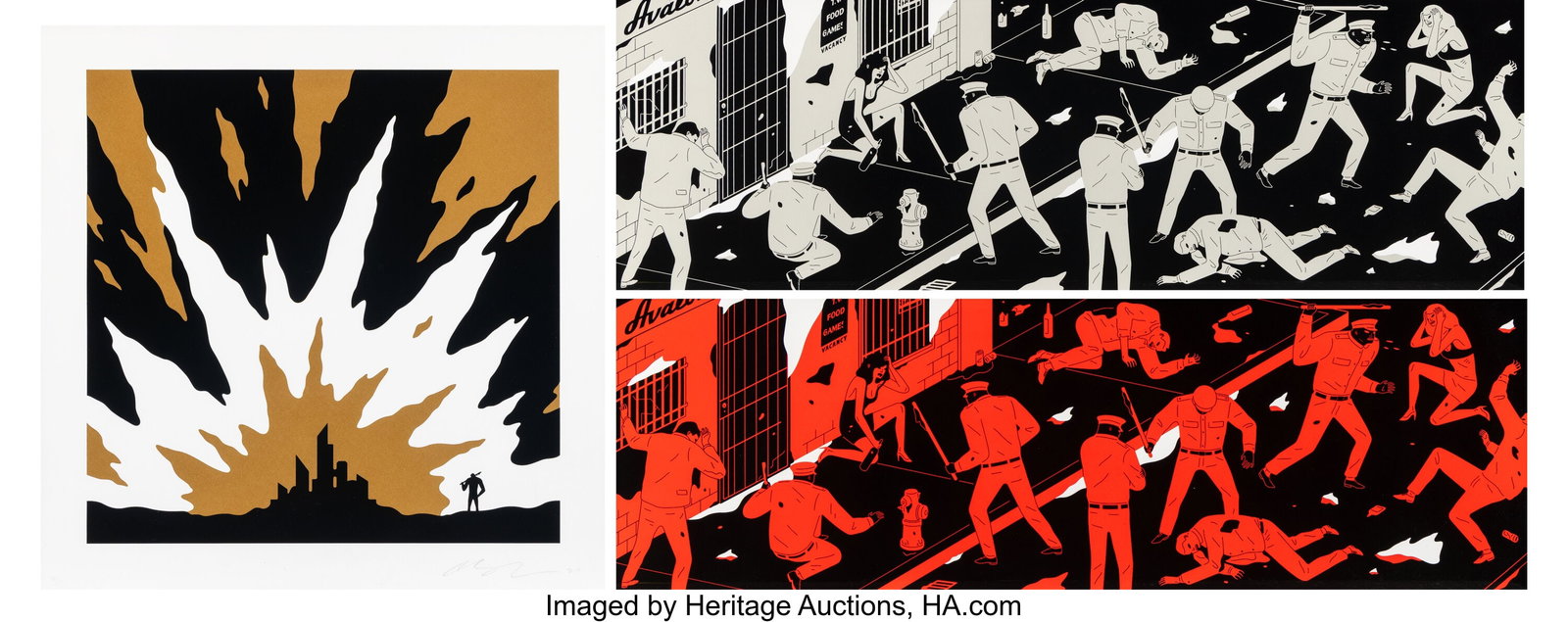 Cleon Peterson (b. 1973) No Place (Utopia); Crue (1 of 5)