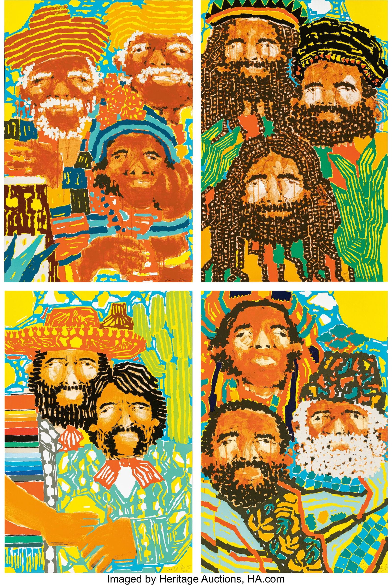 Koichi Sato (b. 1974) Ecstasy Journey (four work: Koichi Sato (b. 1974) Ecstasy Journey (four works), 2020 Screenprints in colors on wove paper 30 x 20 inches (76.2 x 50.8 cm) (sheet&comma