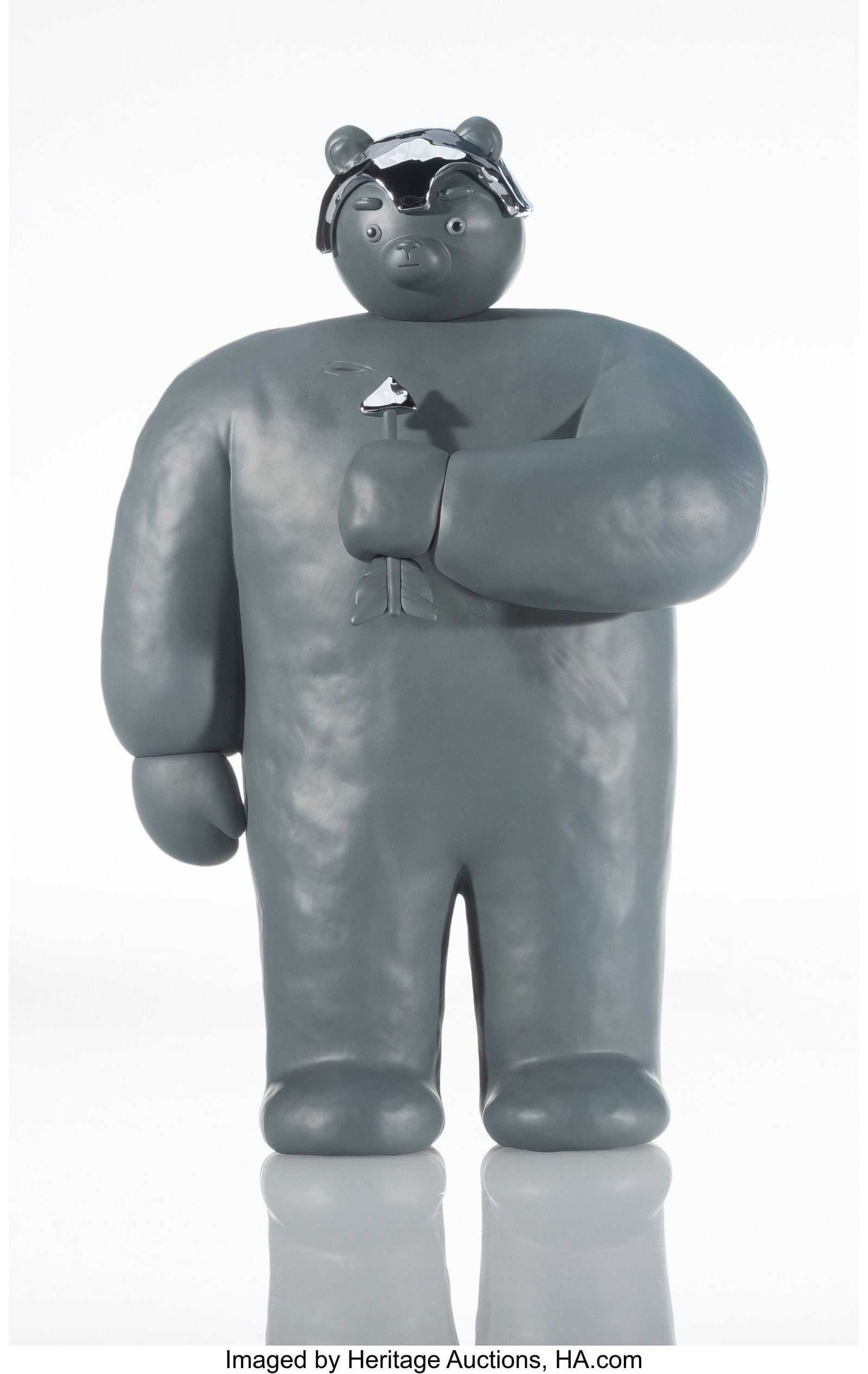 Tvorogov Brothers (20th Century) A Bear With An : Tvorogov Brothers (20th Century) A Bear With An Arrow, 2022 Painted cast resin and metal 12 x 8 x 3-1/2 inches (30.5 x 20.3 x 8.9 cm) Ed. 4&so