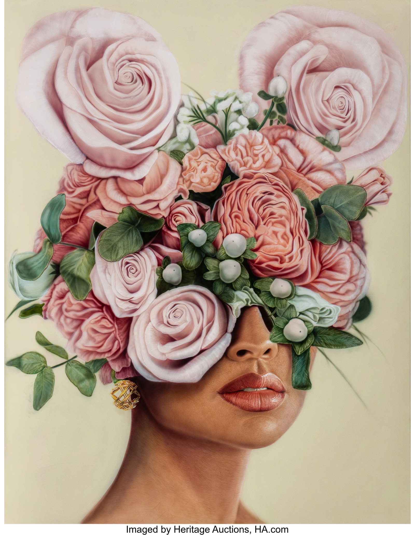David Uessem (20th Century) Lucky Charm, 2022 Oi: David Uessem (20th Century) Lucky Charm, 2022 Oil on canvas 70-7/8 x 54-7/8 inches (180.0 x 139.4 cm) Signed, titled, dated, and inscr