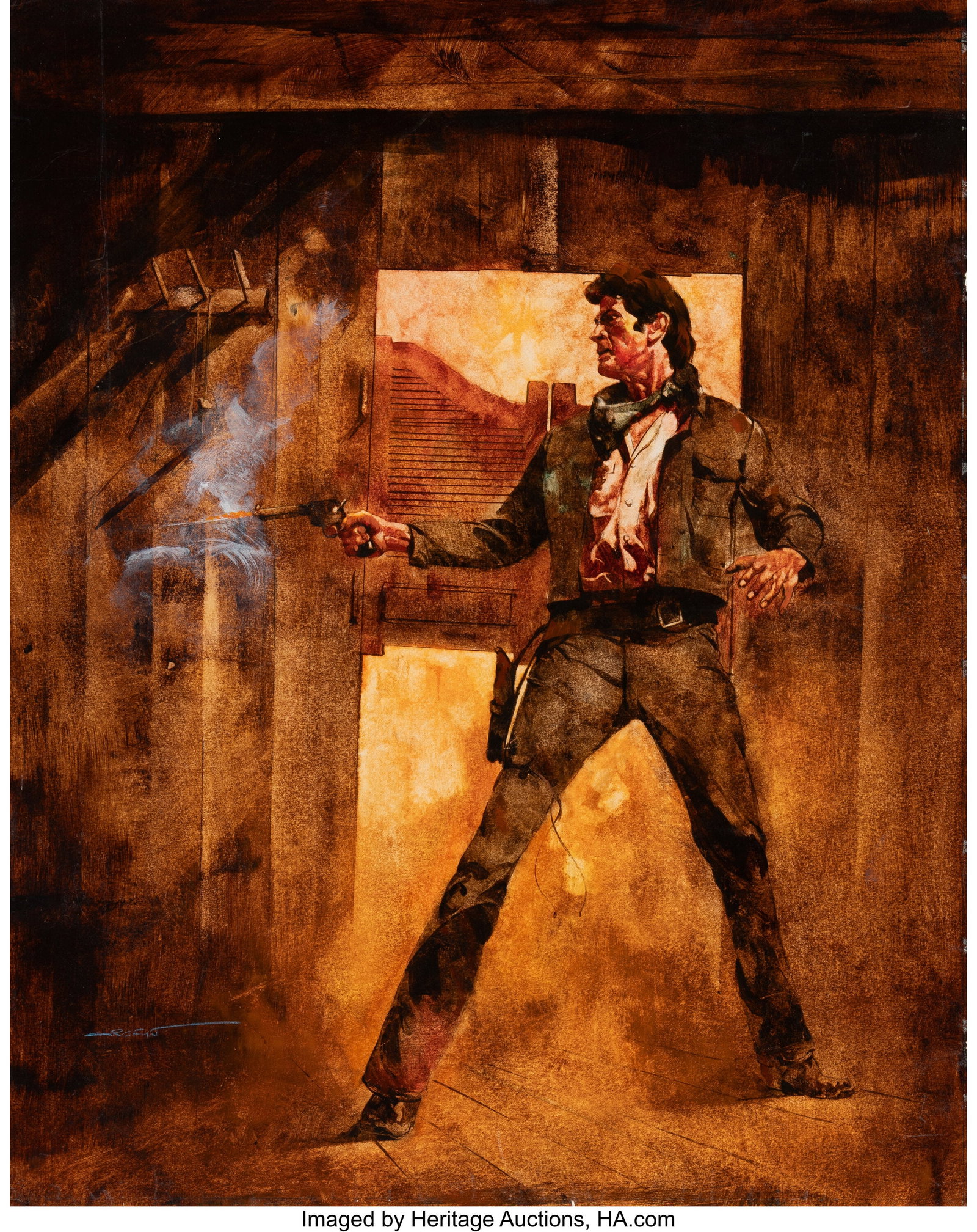 Robert Crofut (American, b. 1932) Gunslinger Sal (1 of 2)