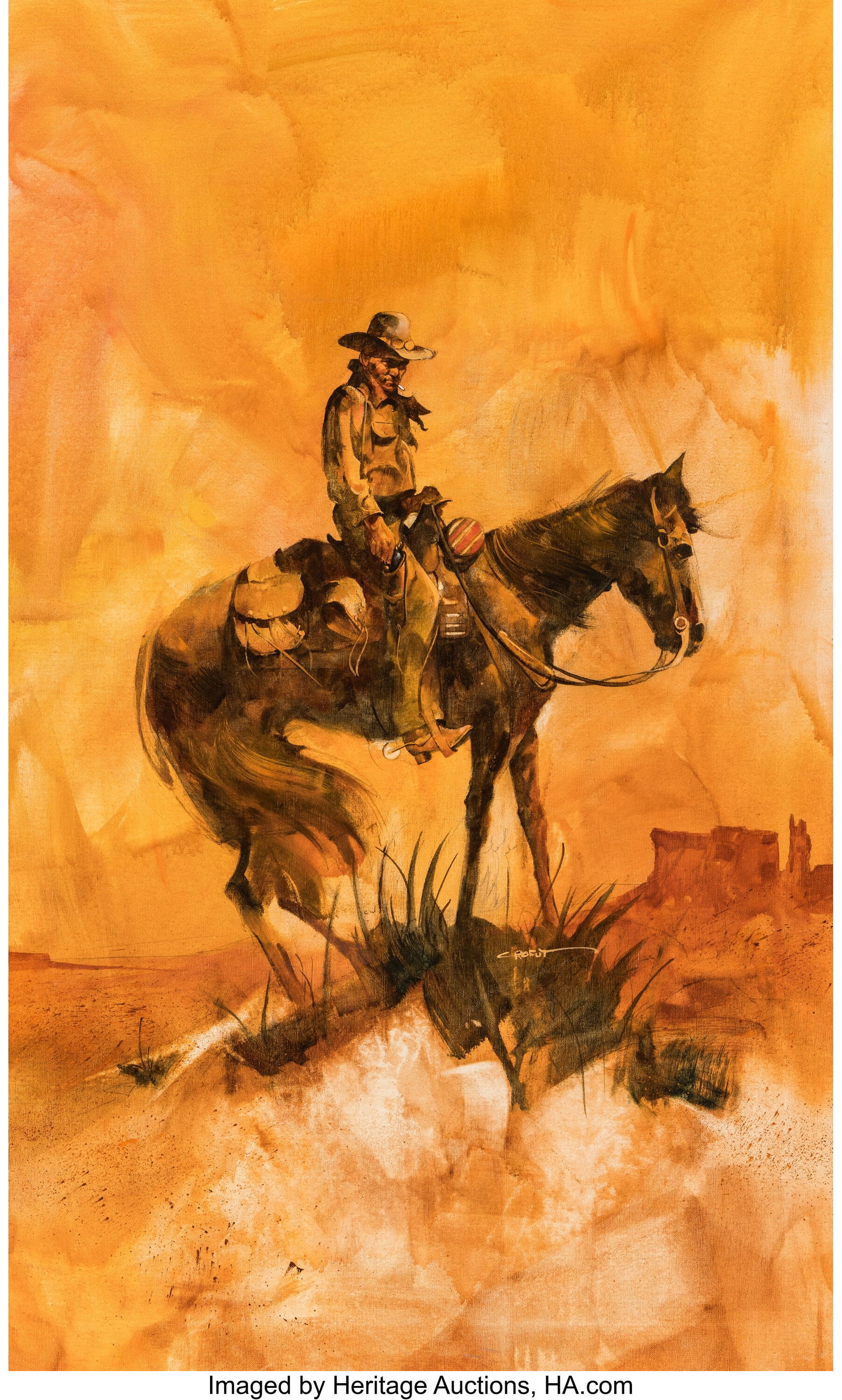 Robert Crofut (American, 1932) Zane Grey's Buck  (1 of 3)