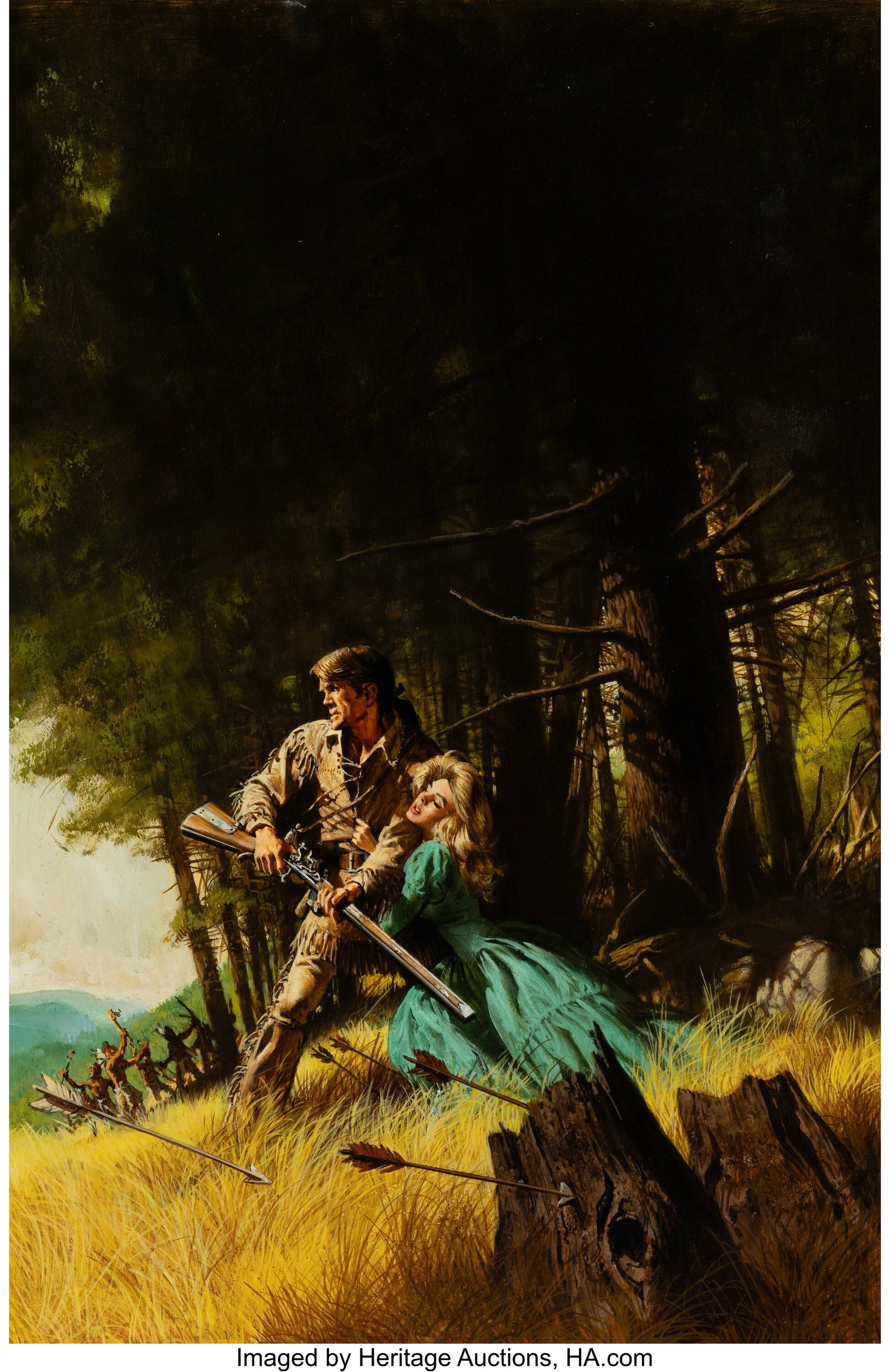 American Artist (20th Century) The Scarlet Feath: American Artist (20th Century) The Scarlet Feather paperback cover, 1969 Oil on board 21 x 13-1/2 inches (53.3 x 34.3 cm) (image) Not signed The p