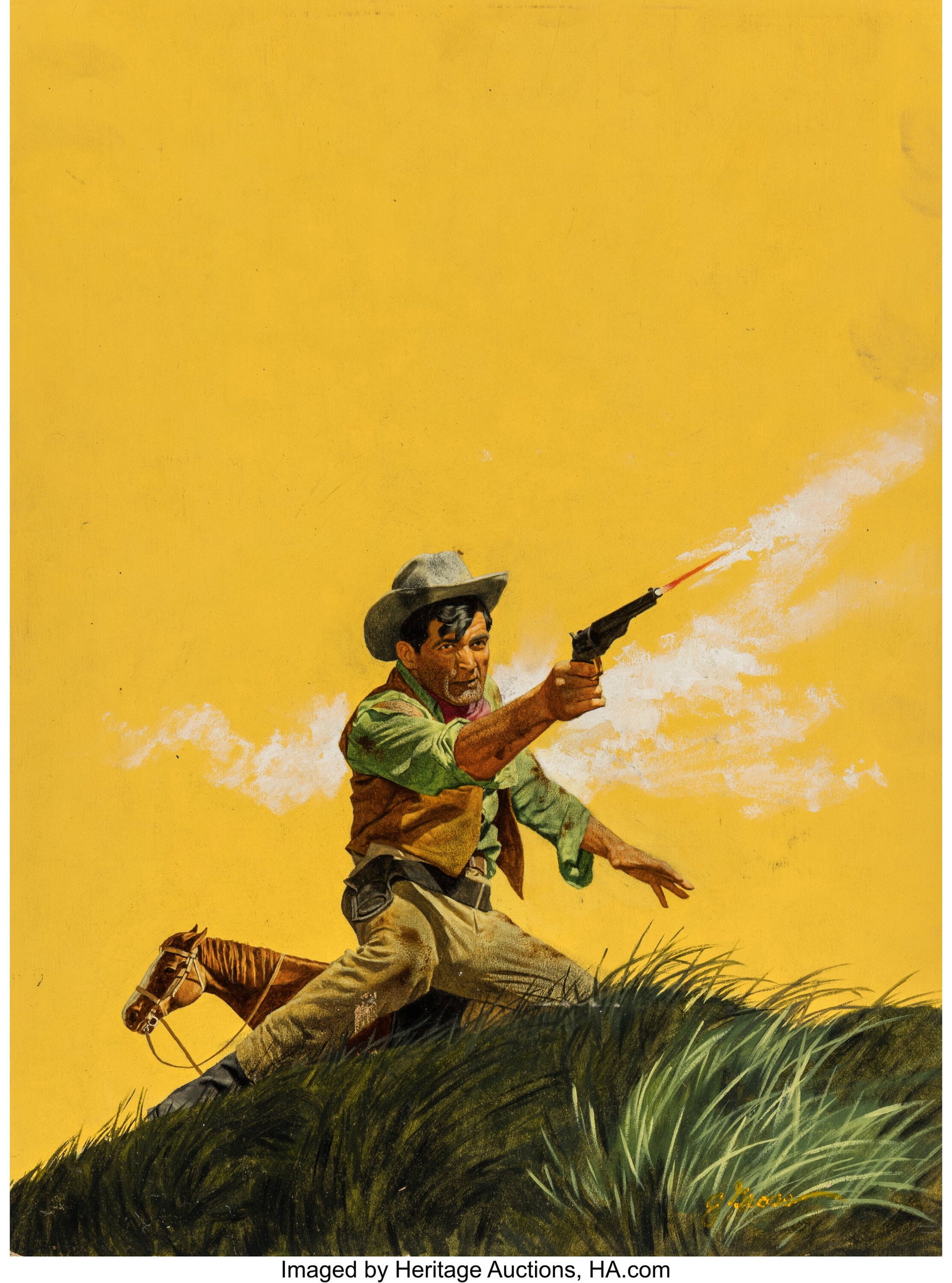 George Gross (American, 1909-2003) Outlaw on the (1 of 3)