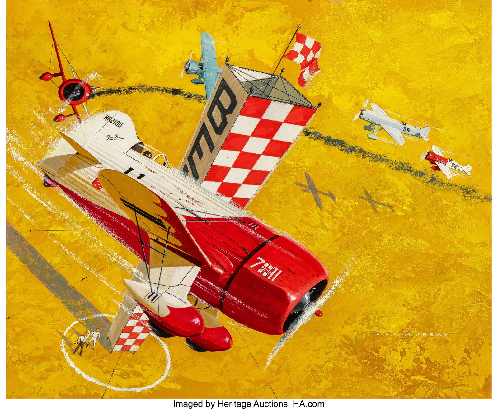 Ed Valigursky (American, 1926-2009) Gee Bee R-1  (1 of 2)