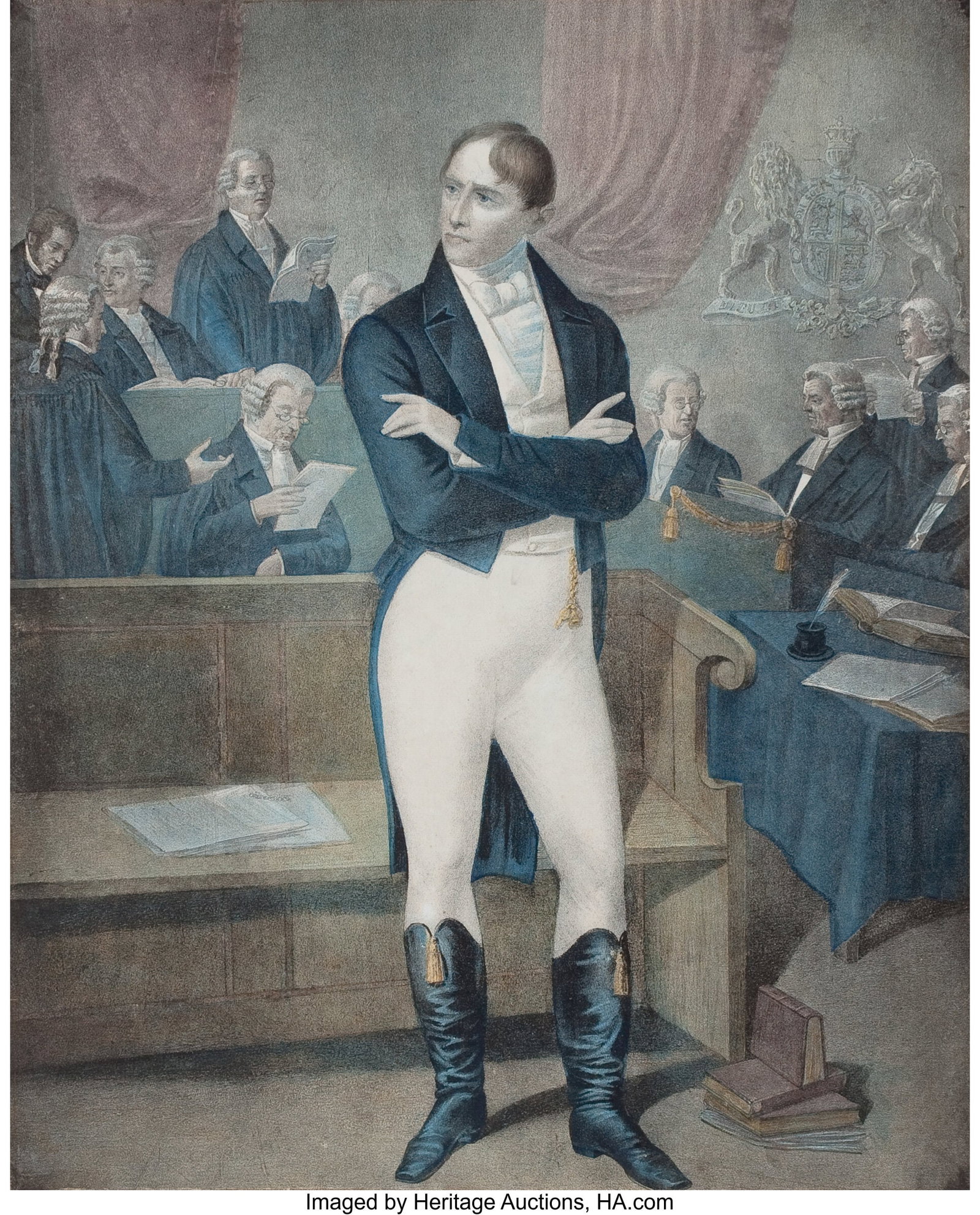 British School (19th Century) Trial of Robert Em (1 of 2)