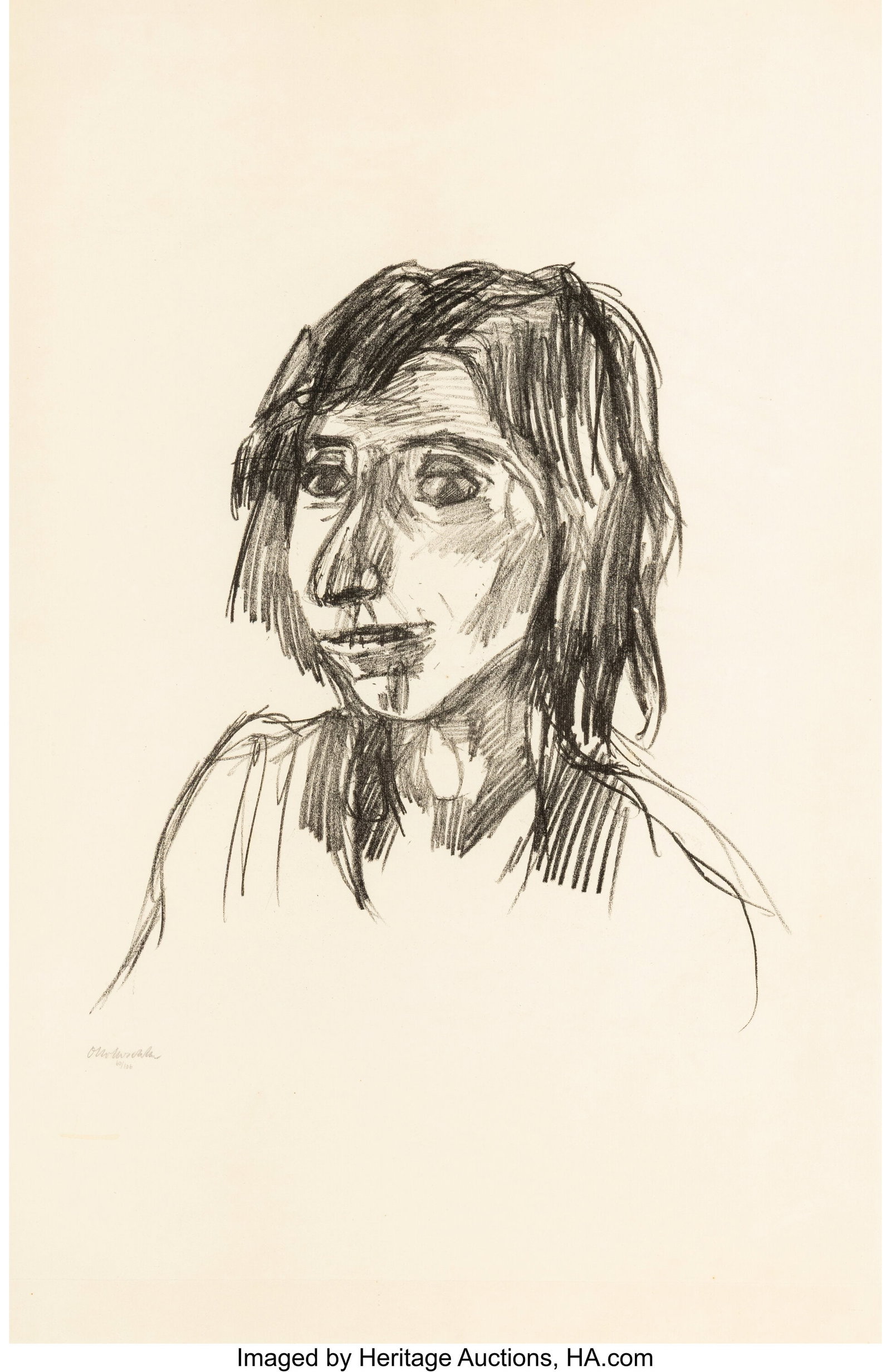 Oskar Kokoschka (Austrian, 1886-1980) Hefa, 1922: Oskar Kokoschka (Austrian, 1886-1980) Hefa, 1922 Lithograph on laid paper 35-1/4 x 24-1/4 inches (89.5 x 61.6 cm) (sheet) Ed. 60&