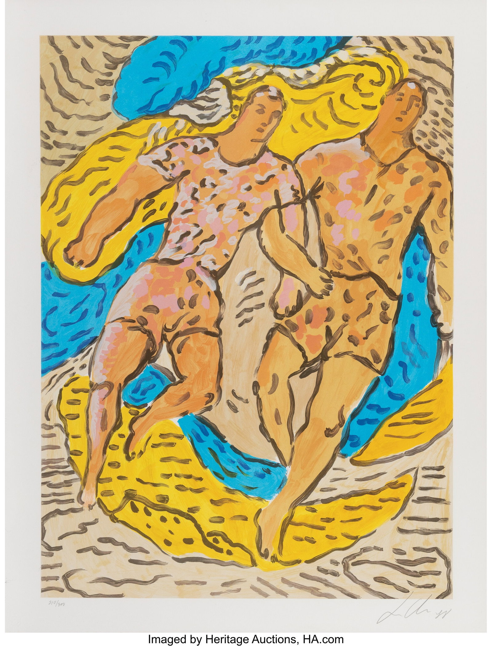 Sandro Chia (b. 1946) Athletes, from Official Ar (1 of 2)