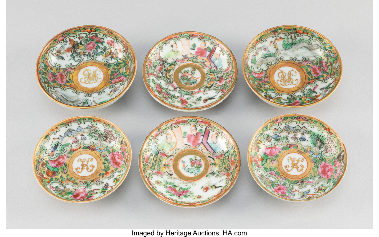 Three Pairs of Chinese Export Famille Rose Sauce (1 of 3)