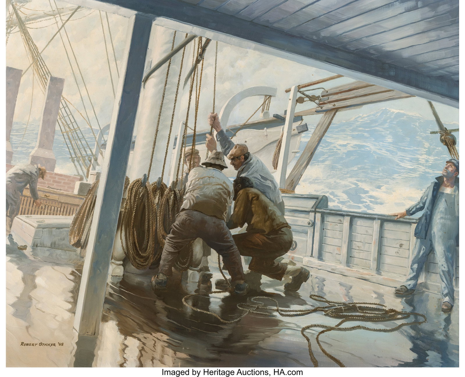 Robert Sticker (American, b. 1922) Belaying a Br (1 of 3)