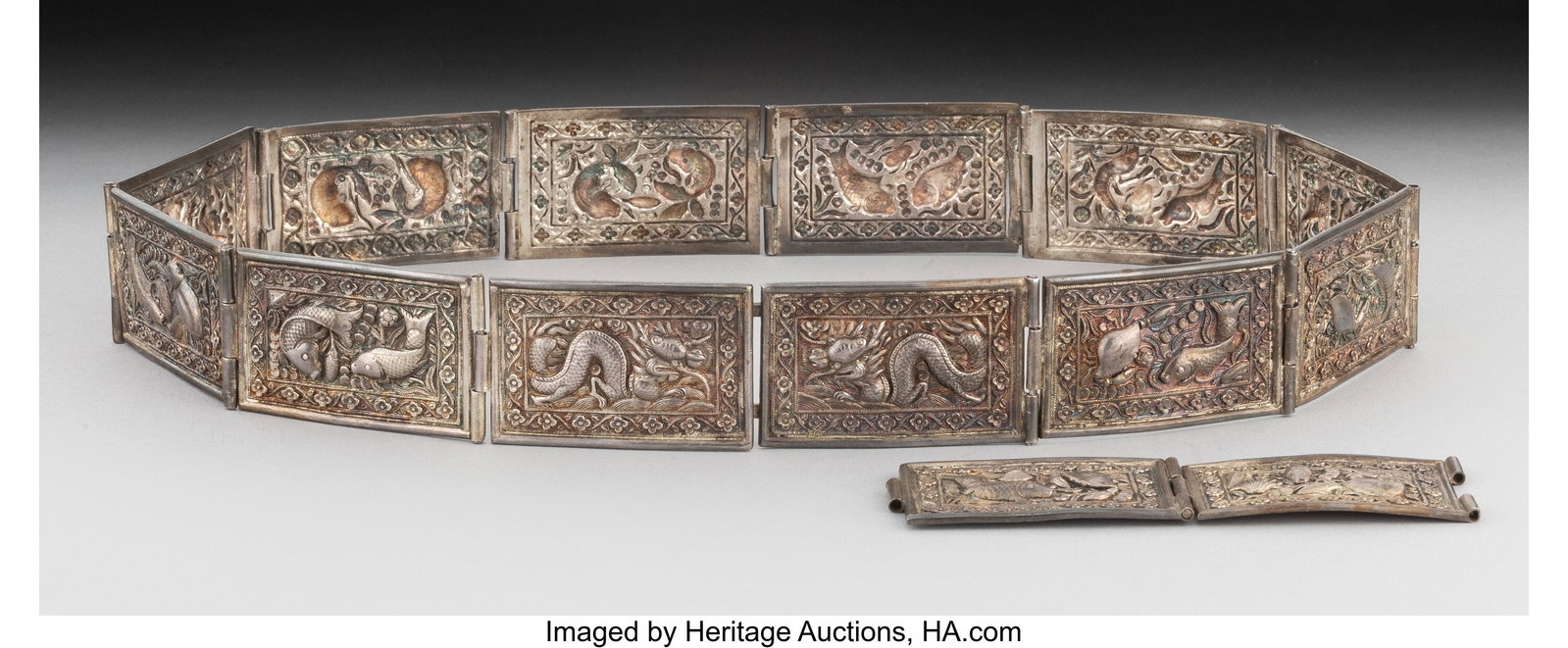 A Chinese Silver Belt Marks: (two-character make (1 of 3)
