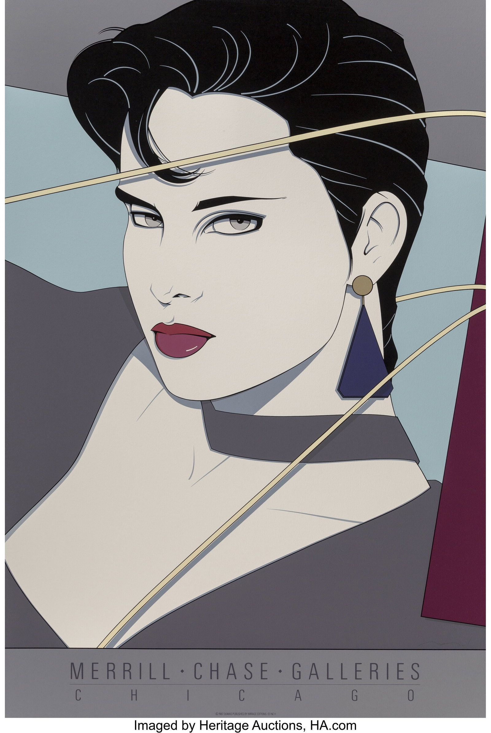 After Patrick Nagel (American, 1945-1984) Merril (1 of 2)