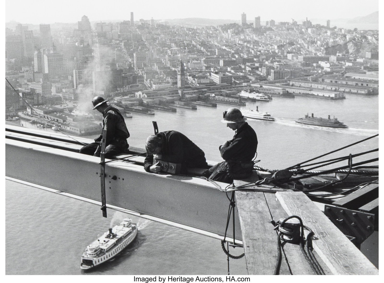 Peter Stackpole (American, 1913-1997) Group of 4: Peter Stackpole (American, 1913-1997) Group of 4 photographs of the Bay Bridge construction, 1935 Gelatin silver prints, printed later 7 x 9-1/4 inches (17.