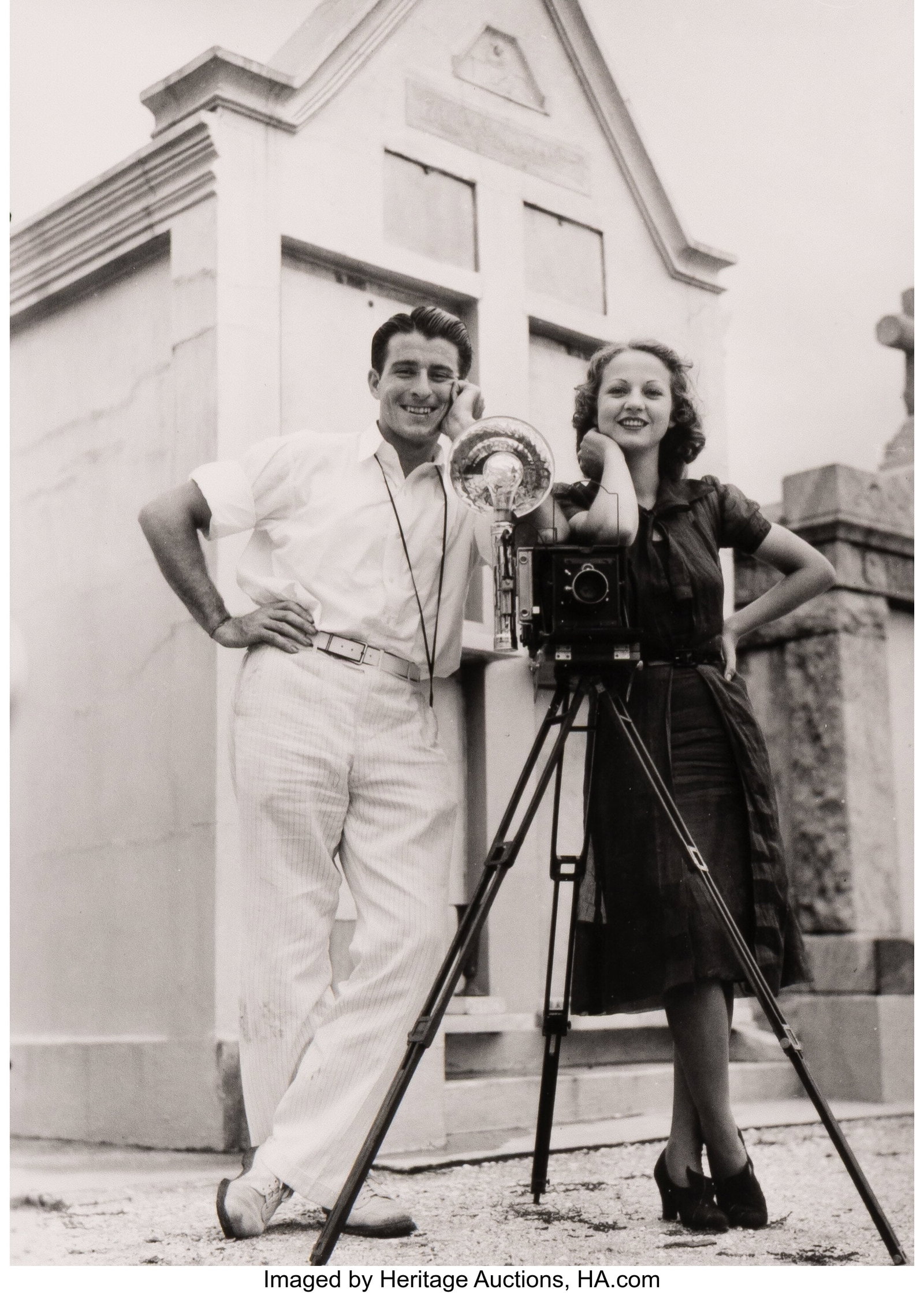O. Winston Link (American, 1914-2001) Self Portr: O. Winston Link (American, 1914-2001) Self Portrait with Woman and Camera, 1937 Gelatin silver print, printed 2000 7 x 5 inches (17.8 x 12.7 cm&rp