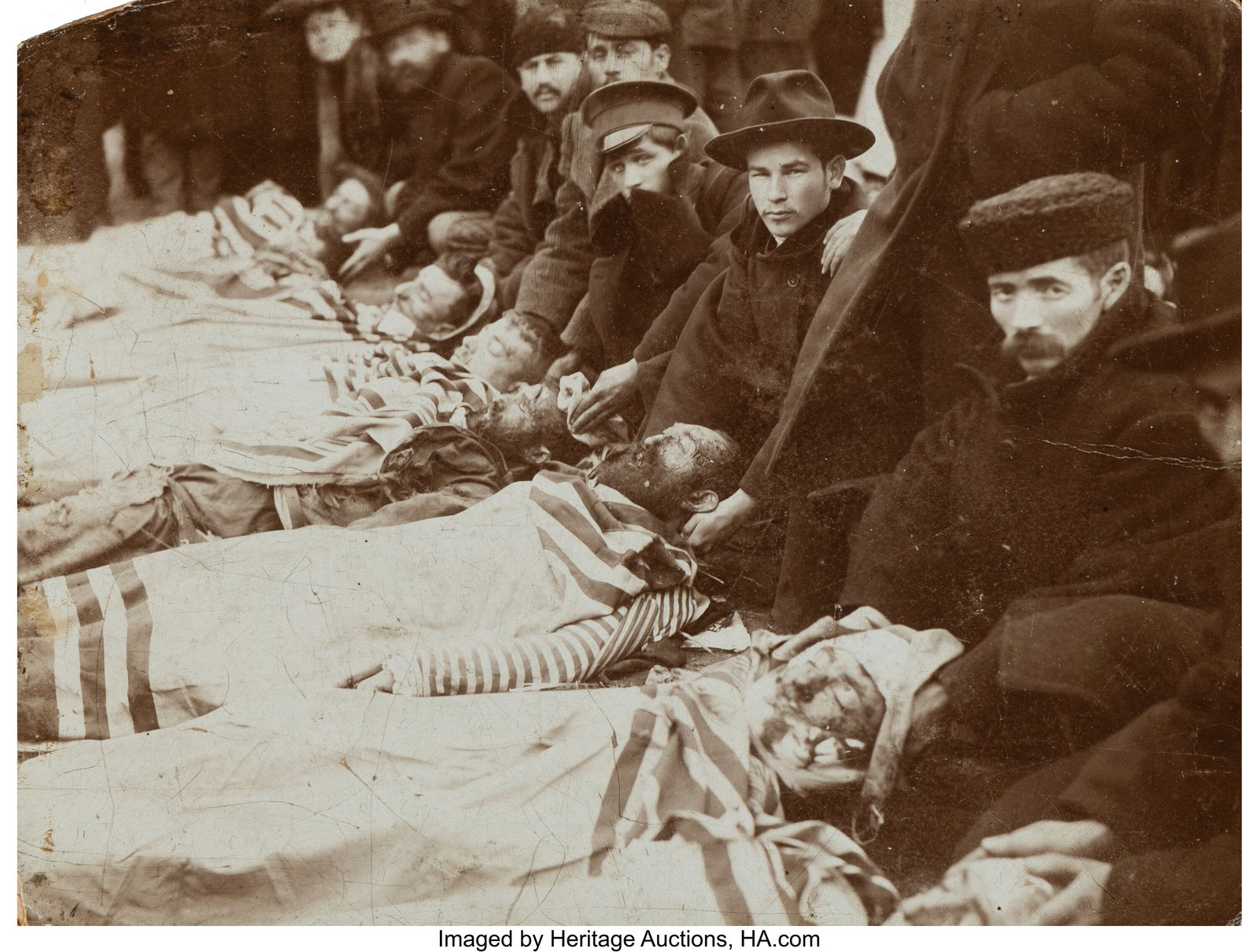 Unknown Photographer (20th Century) Aftermath of: Unknown Photographer (20th Century) Aftermath of a Pogrom in the Ukraine, circa 1902 Bromide print 7 x 9-1/4 inches (17.8 x 23.5 cm) (image/sheet&r