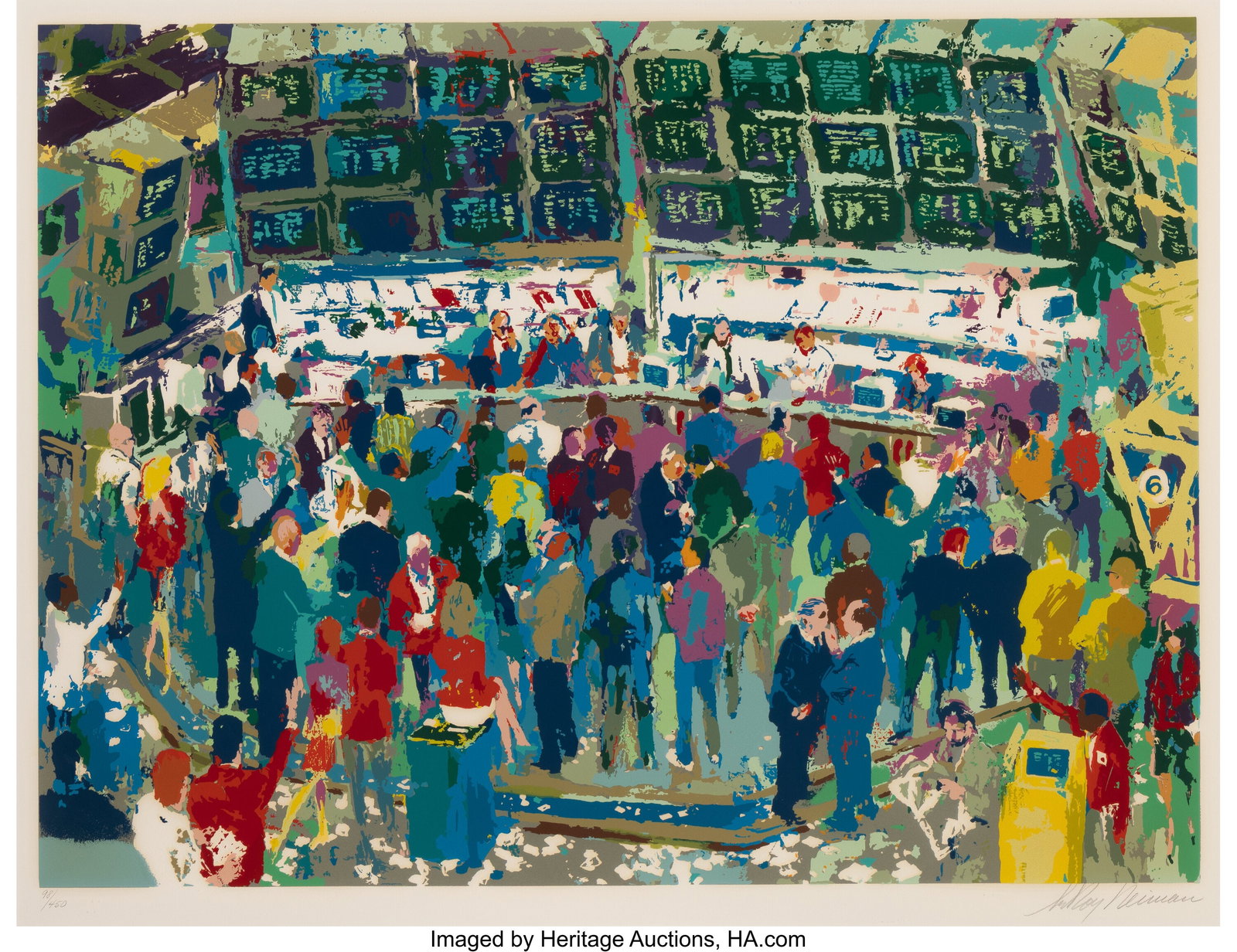 LeRoy Neiman (1921-2012) Chicago Options, 1990 S: LeRoy Neiman (1921-2012) Chicago Options, 1990 Screenprint in colors on wove paper 31 x 42 inches (78.7 x 106.7 cm) (sight) Ed. 98/450 Sign