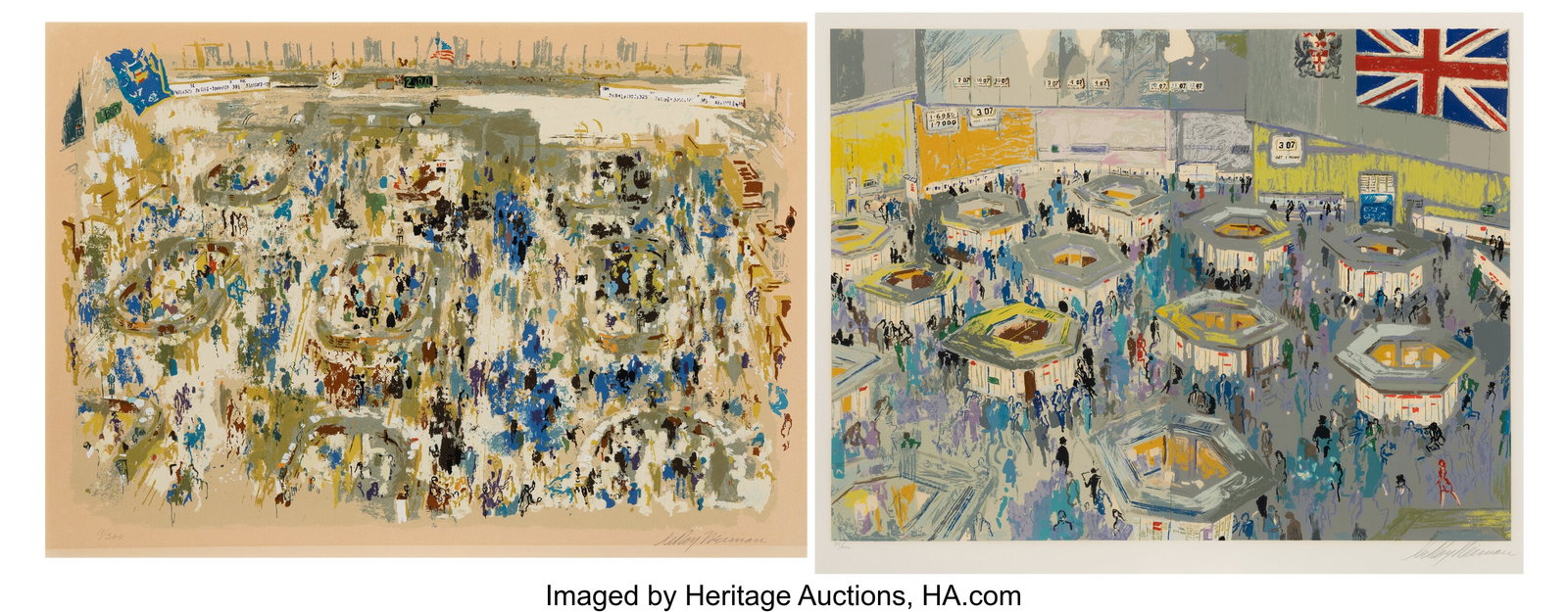 LeRoy Neiman (1921-2012) Stock Exchange; London  (1 of 5)
