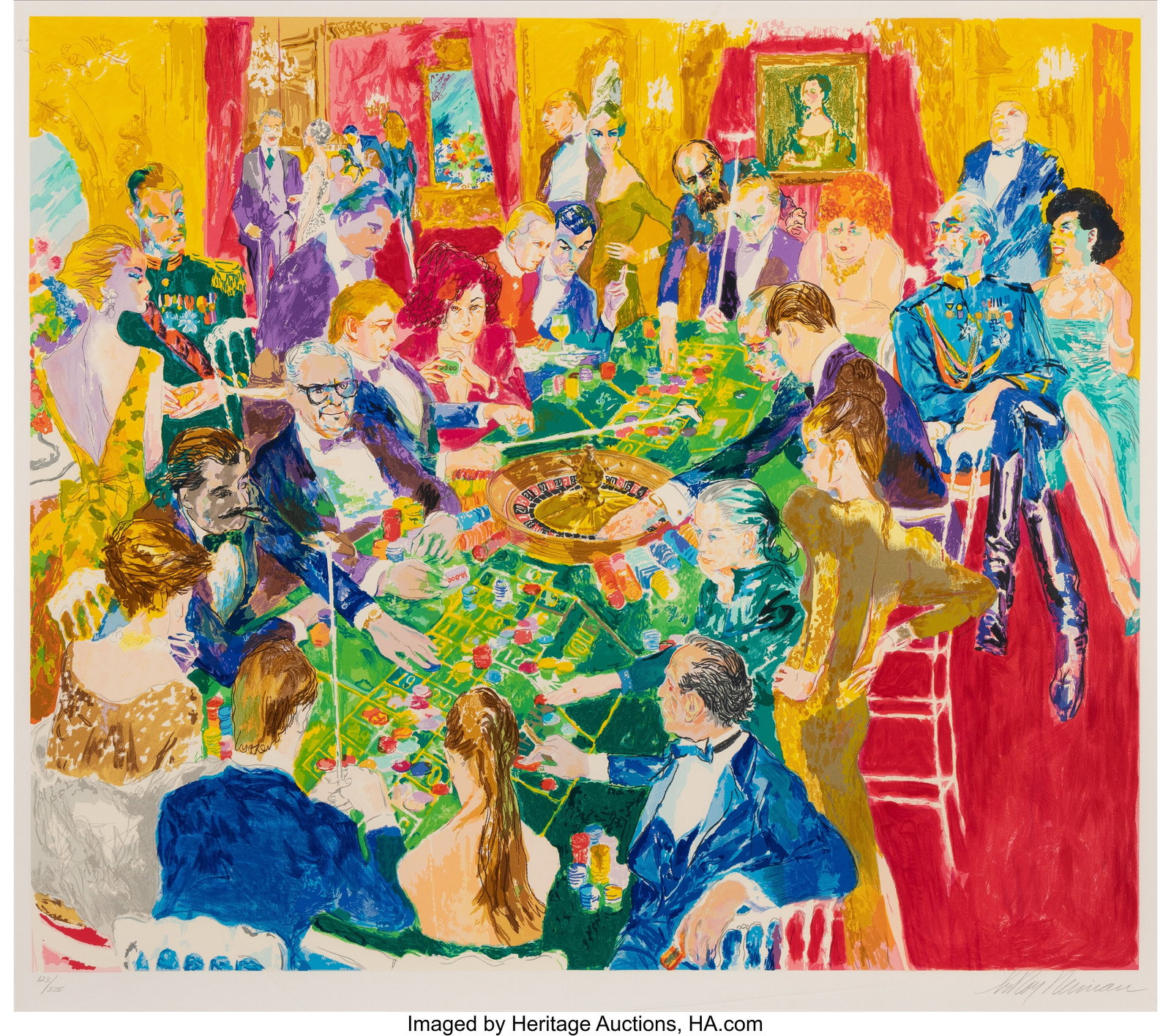 LeRoy Neiman (1921-2012) Baden-Baden, 1987 Scree: LeRoy Neiman (1921-2012) Baden-Baden, 1987 Screenprint in colors on wove paper 38-1/4 x 43-1/2 inches (97.2 x 110.5 cm) (sight) Ed. 123