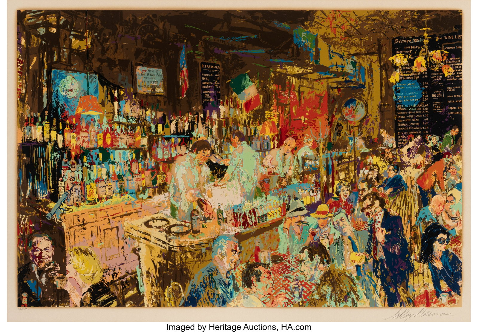 LeRoy Neiman (1921-2012) P.J. Clark's, 1978 Scre (1 of 2)