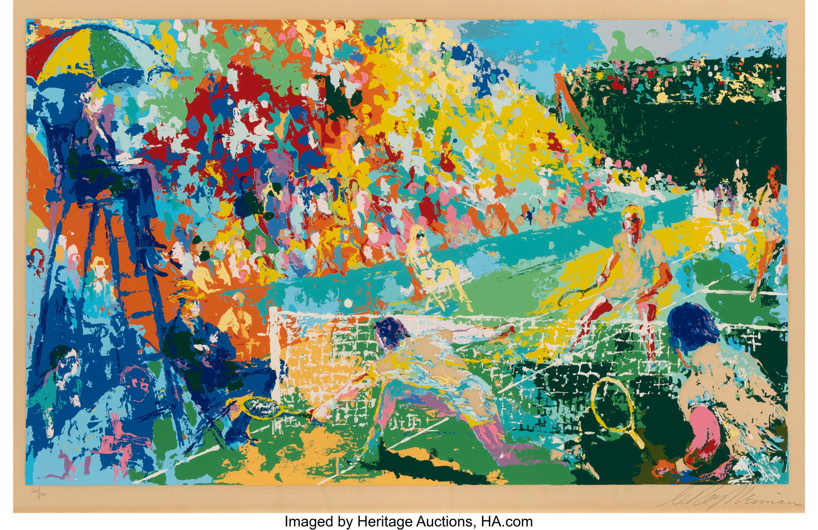 LeRoy Neiman (1921-2012) Love Story, 1973 Screen: LeRoy Neiman (1921-2012) Love Story, 1973 Screenprint in colors on wove paper 24-1/4 x 37-1/2 inches (61.6 x 95.2 cm) (sight) Ed. 260&s