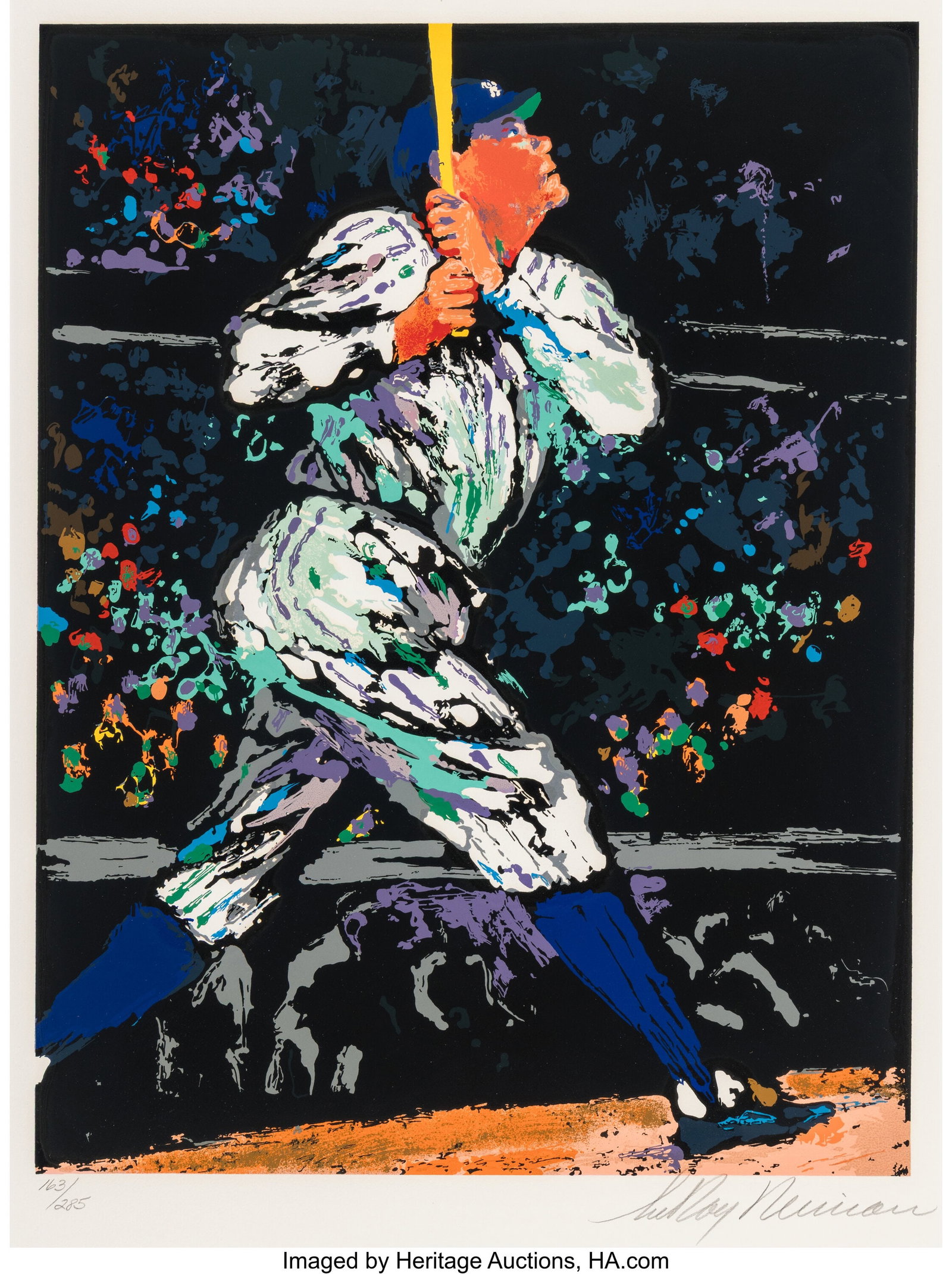 LeRoy Neiman (1921-2012) A Salute to Babe Ruth S: LeRoy Neiman (1921-2012) A Salute to Babe Ruth Screenprint in colors on wove paper 26 x 19 inches (66.0 x 48.3 cm) (sight) Ed. 163/285 Signed and