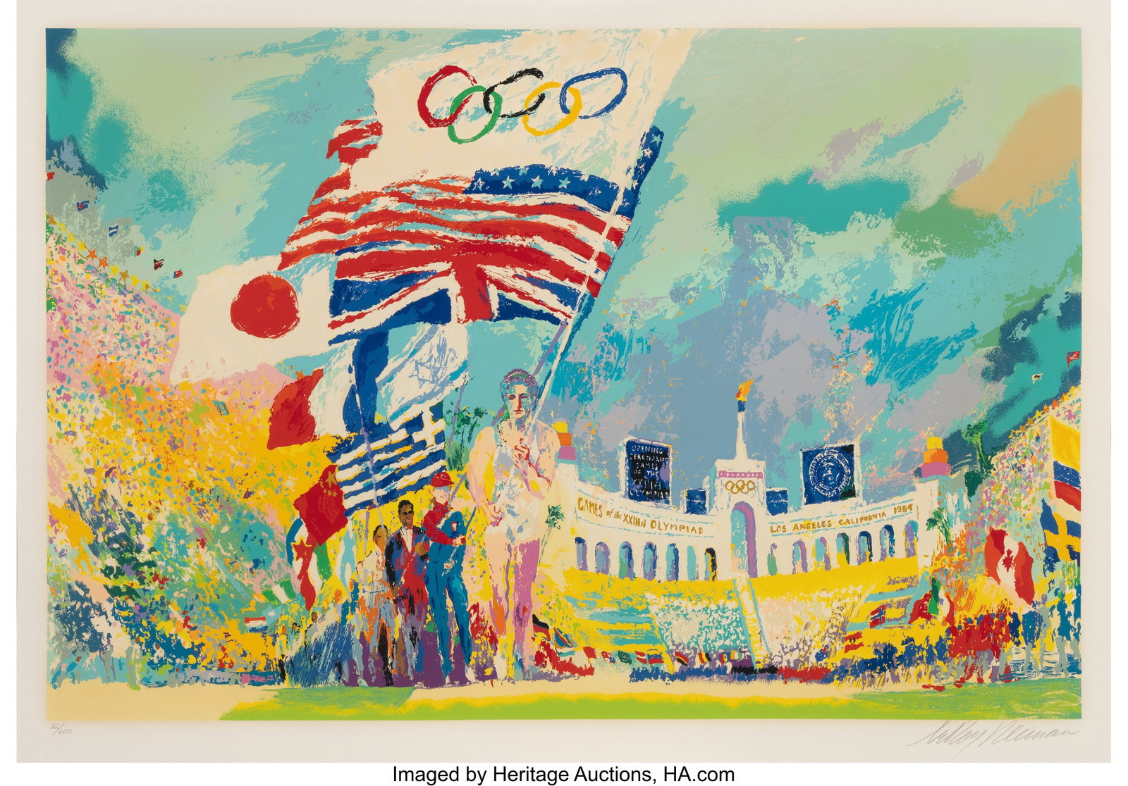 LeRoy Neiman (1921-2012) Opening Ceremonies-XXII: LeRoy Neiman (1921-2012) Opening Ceremonies-XXIII Olympiad, 1984 Screenprint in colors on wove paper 31 x 44-1/2 inches (78.7 x 113.0 cm) (sight) 