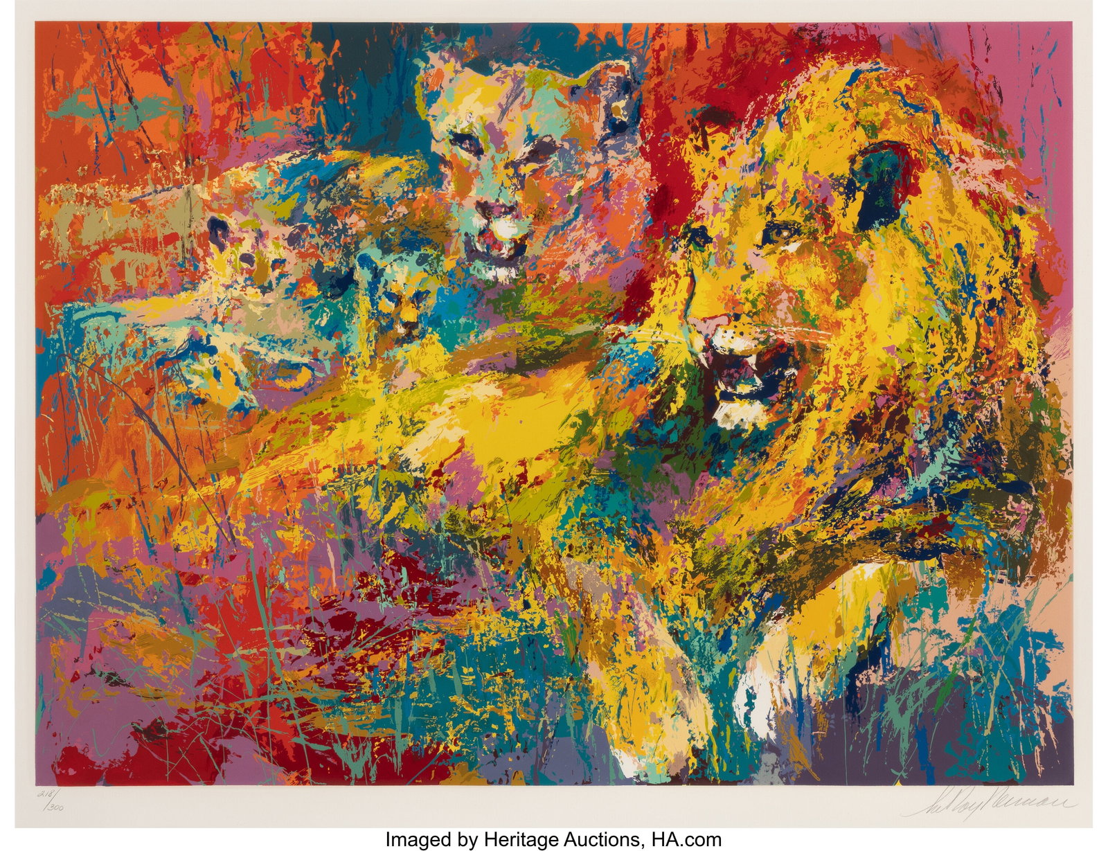 LeRoy Neiman (1921-2012) Royal Family, 1996 Scre: LeRoy Neiman (1921-2012) Royal Family, 1996 Screenprint in colors on wove paper 30-1/2 x 40 inches (77.5 x 101.6 cm) (sight) Ed. 218/30