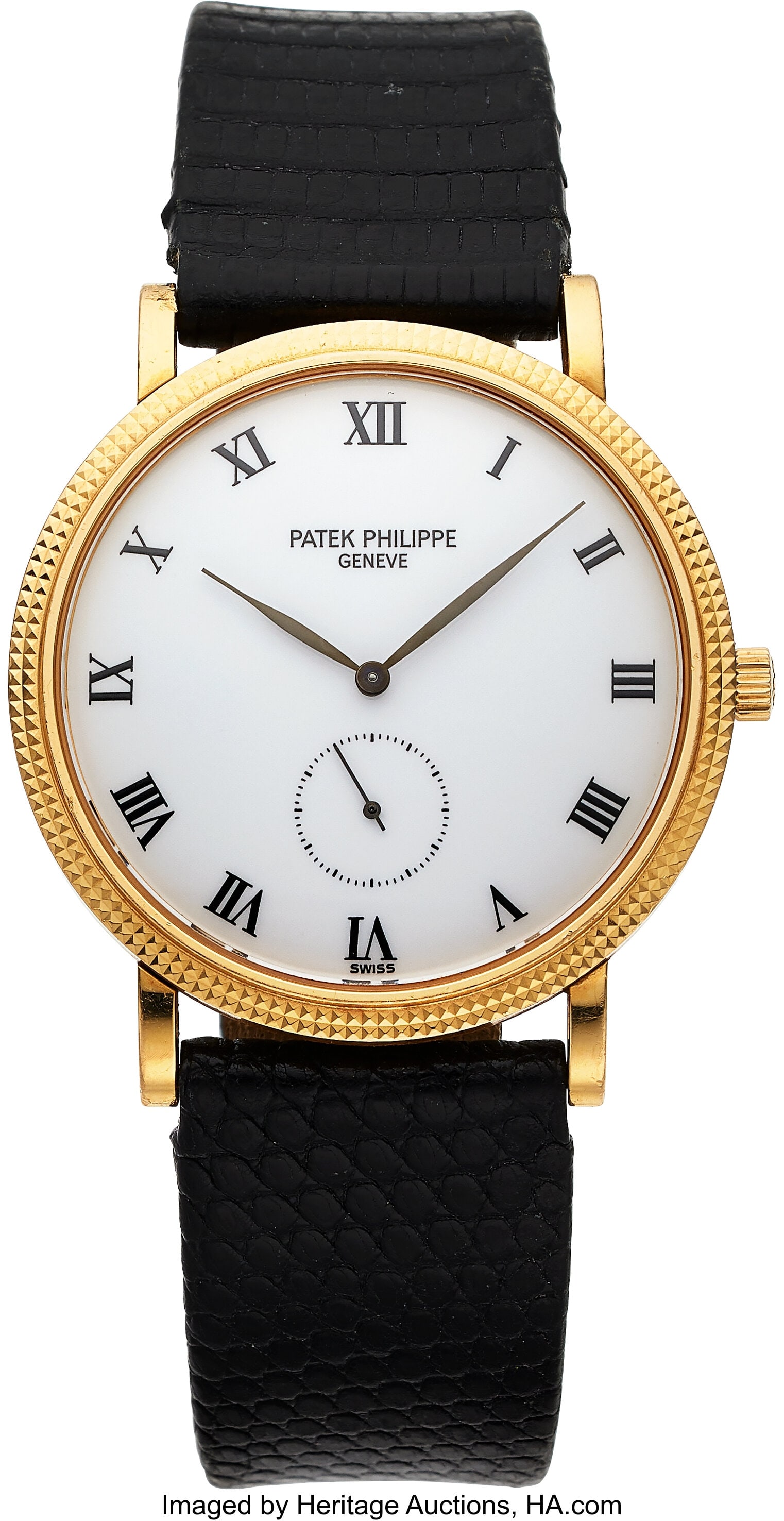 Patek Philippe Calatrava, 18k Yellow Gold, White (1 of 4)