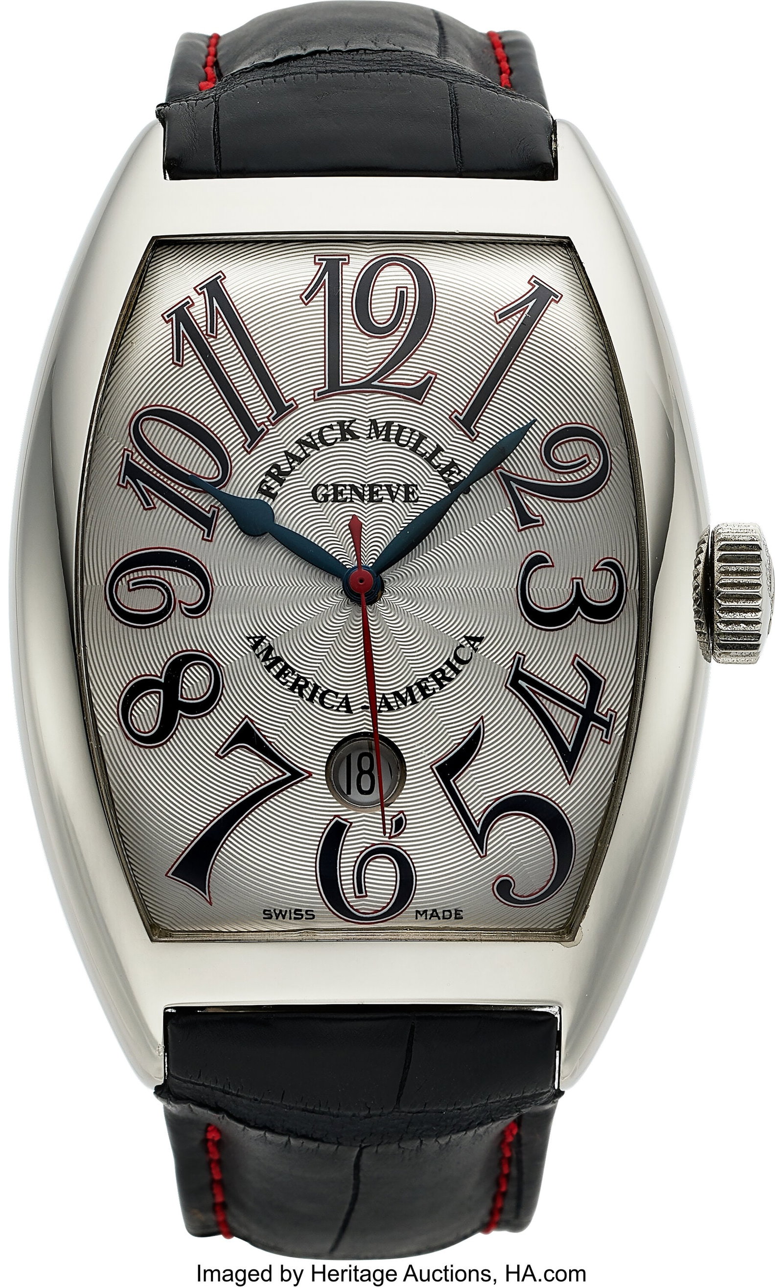Franck Muller LE America-America, Full Set, Ref.: Franck Muller LE America-America, Full Set, Ref. 8880 SC DT Case: 39 mm x 55 mm, stainless steel, two body, tonneau case, four screw case back, N