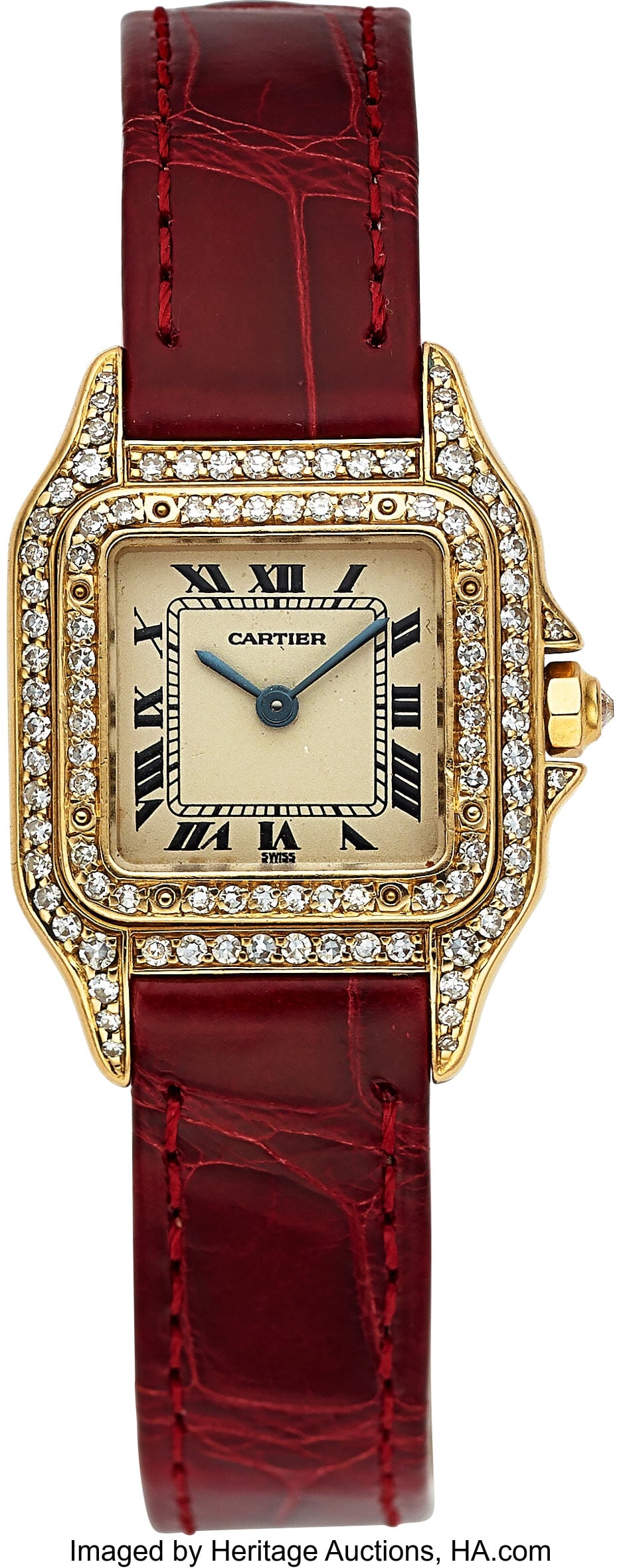 Cartier Santos, 18k Yellow Gold, Diamond Set Bez (1 of 4)