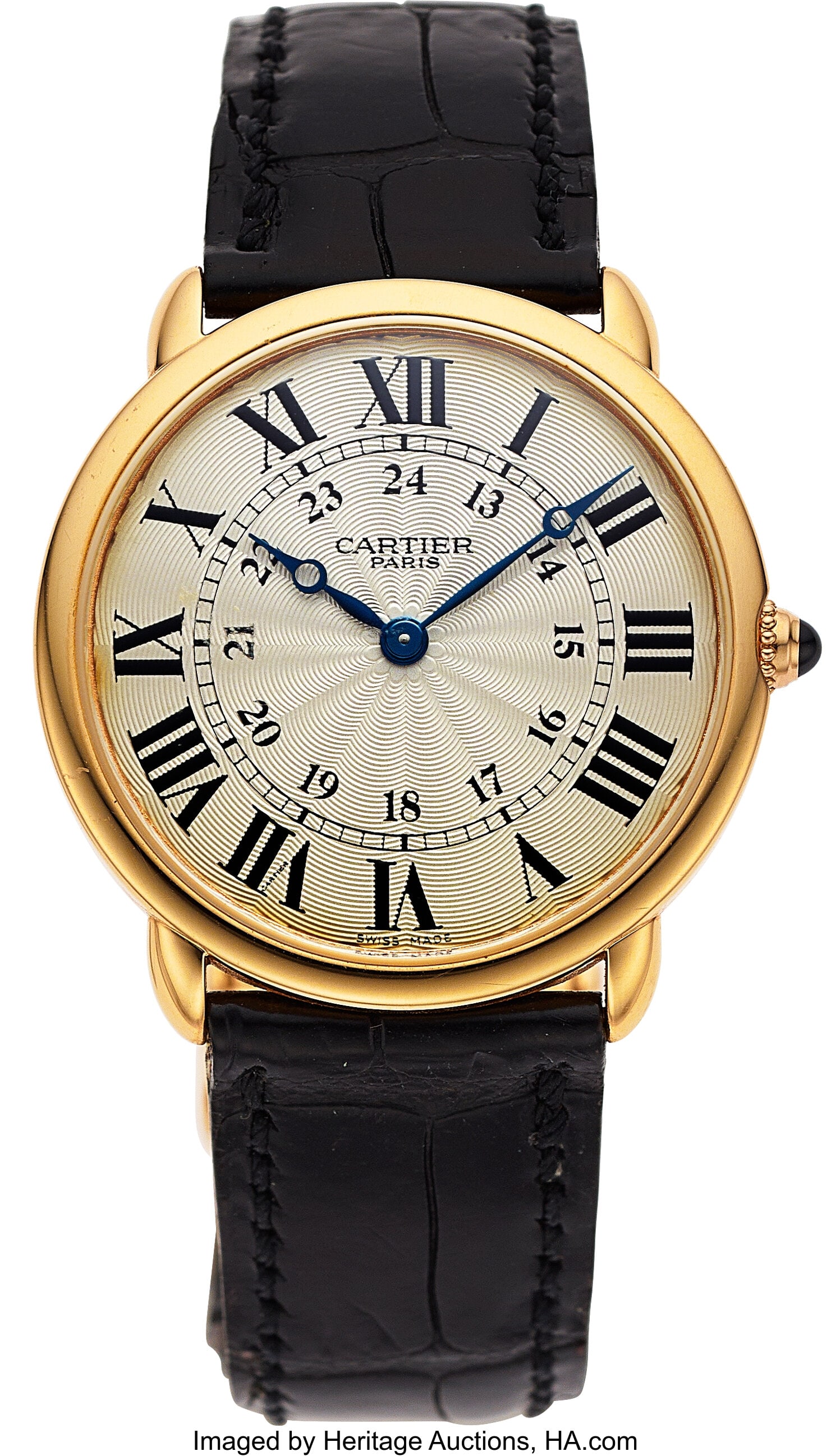 Cartier Ronde Louis, 18k Rose Gold, Ref. 2616F : Cartier Ronde Louis, 18k Rose Gold, Ref. 2616F Case: 33 mm, 18k rose gold, two body, eight screw exhibition case back, fixed domed bezel, No&peri