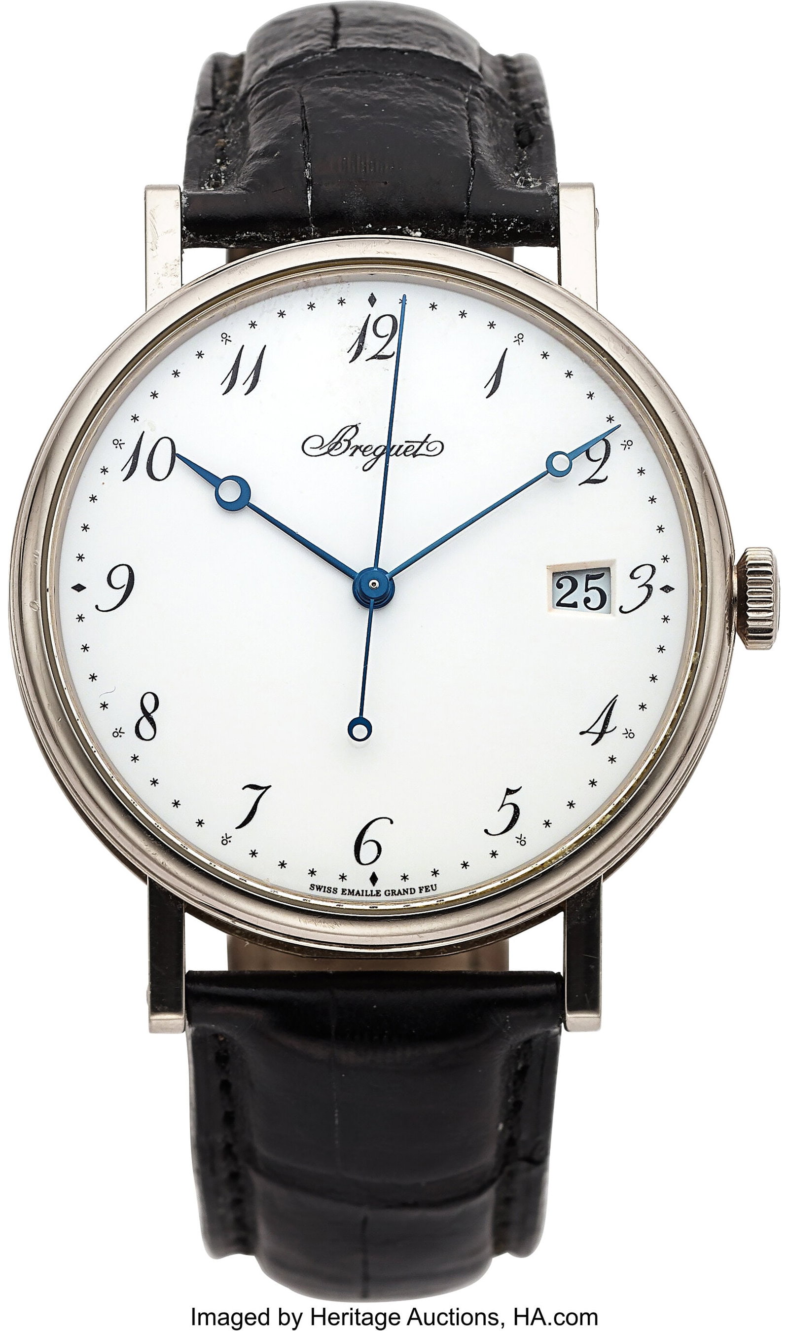 Breguet Classique, 38 mm, 18k White Gold, Ref. 5: Breguet Classique, 38 mm, 18k White Gold, Ref. 5177 Case: 38 mm, 18k white gold, three body, exhibition case back, coin edge case edge, fix