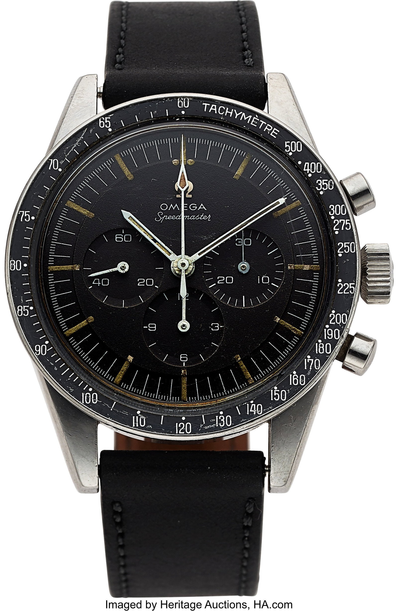 Omega Rare "Ed White" Speedmaster Wristwatch w/ : Omega Rare "Ed White" Speedmaster Wristwatch w/ DON Bezel, Ref. ST105.003, circa 1967 Case: 39 mm, stainless steel, stainless steel, screw down ca
