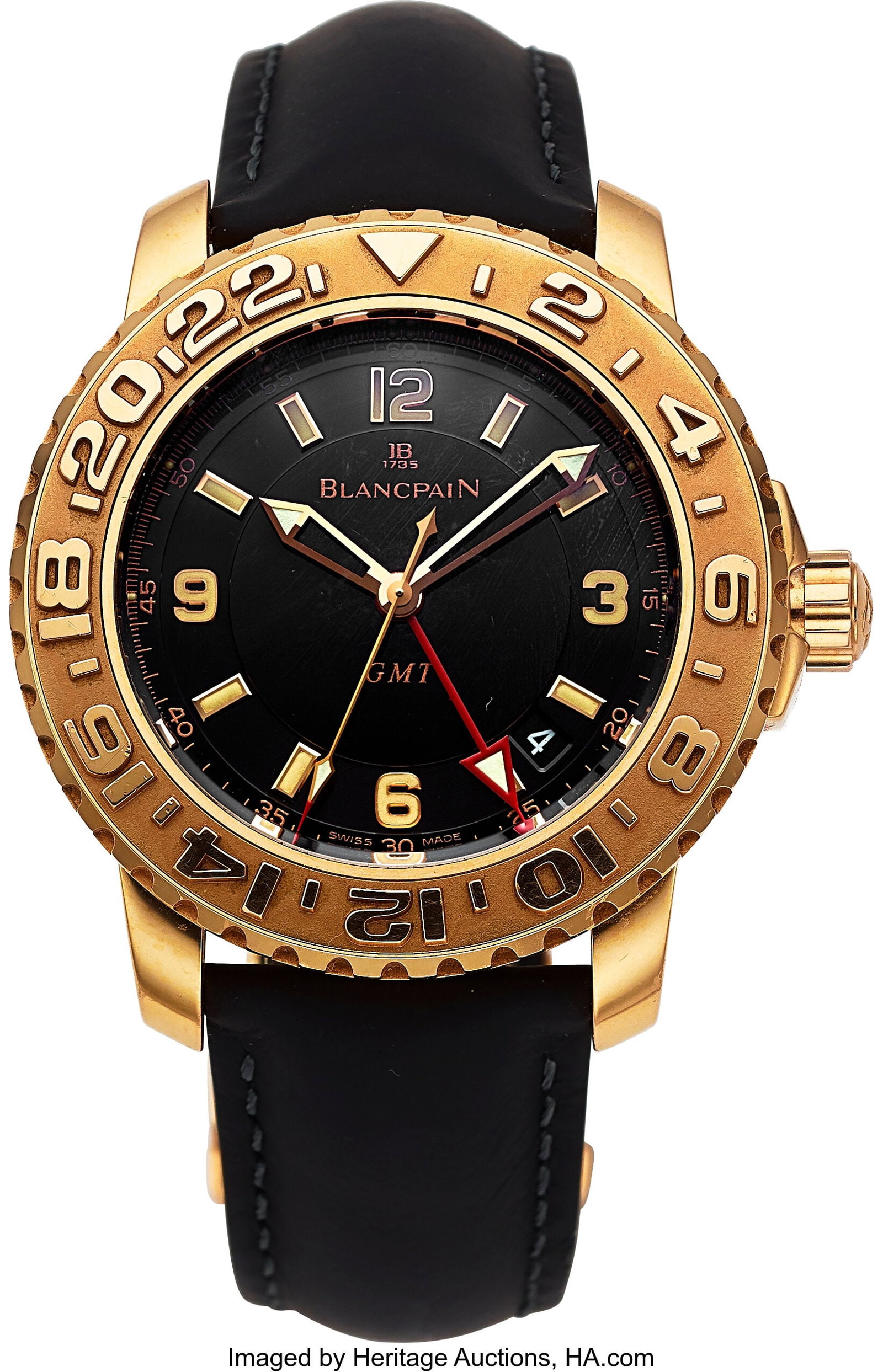 Blancpain Fifty Fathoms Trilogy Limited Edition,: Blancpain Fifty Fathoms Trilogy Limited Edition, 18k Gold, Ref. 2250-2630 Case: 40 mm, 18k gold, three body, screw-down case back and crown, bidirectio