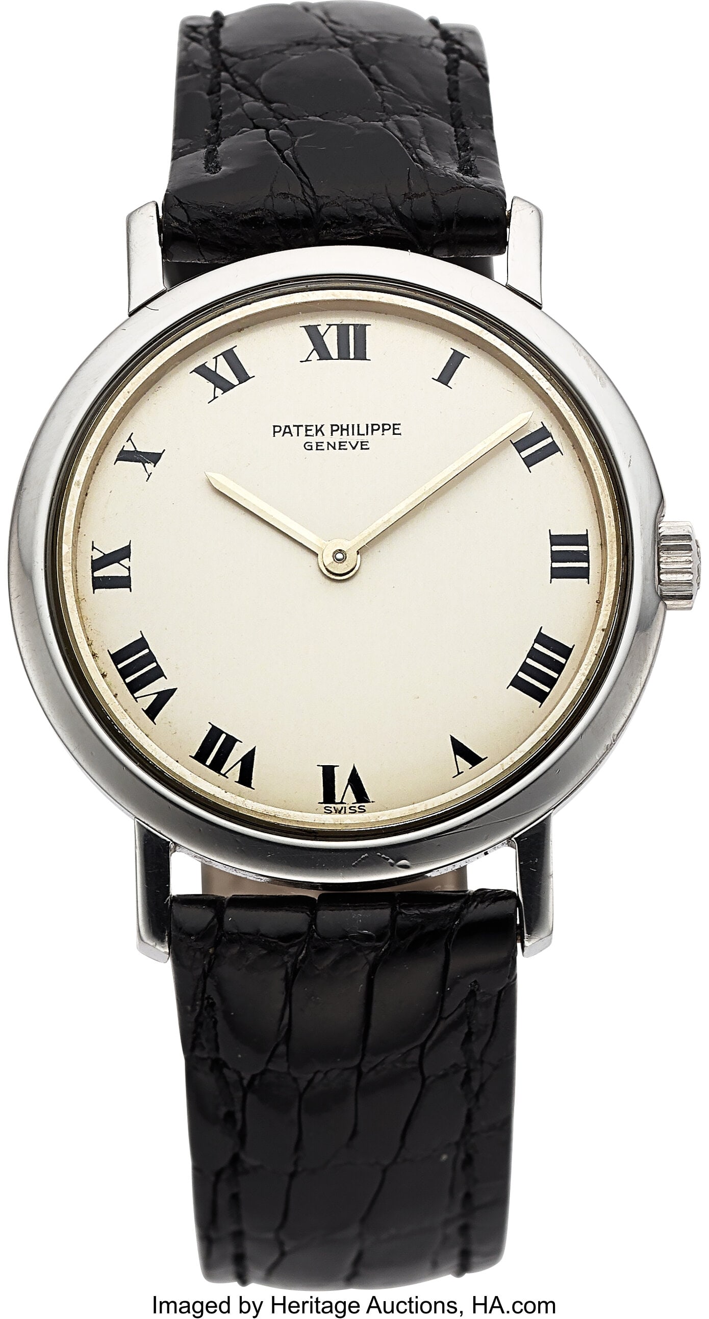 Patek Philippe Calatrava, Stainless Steel, Ref. : Patek Philippe Calatrava, Stainless Steel, Ref. 3509A Case: 33 mm, stainless steel, two body, screw-down case back, No. 2634085 Dial: