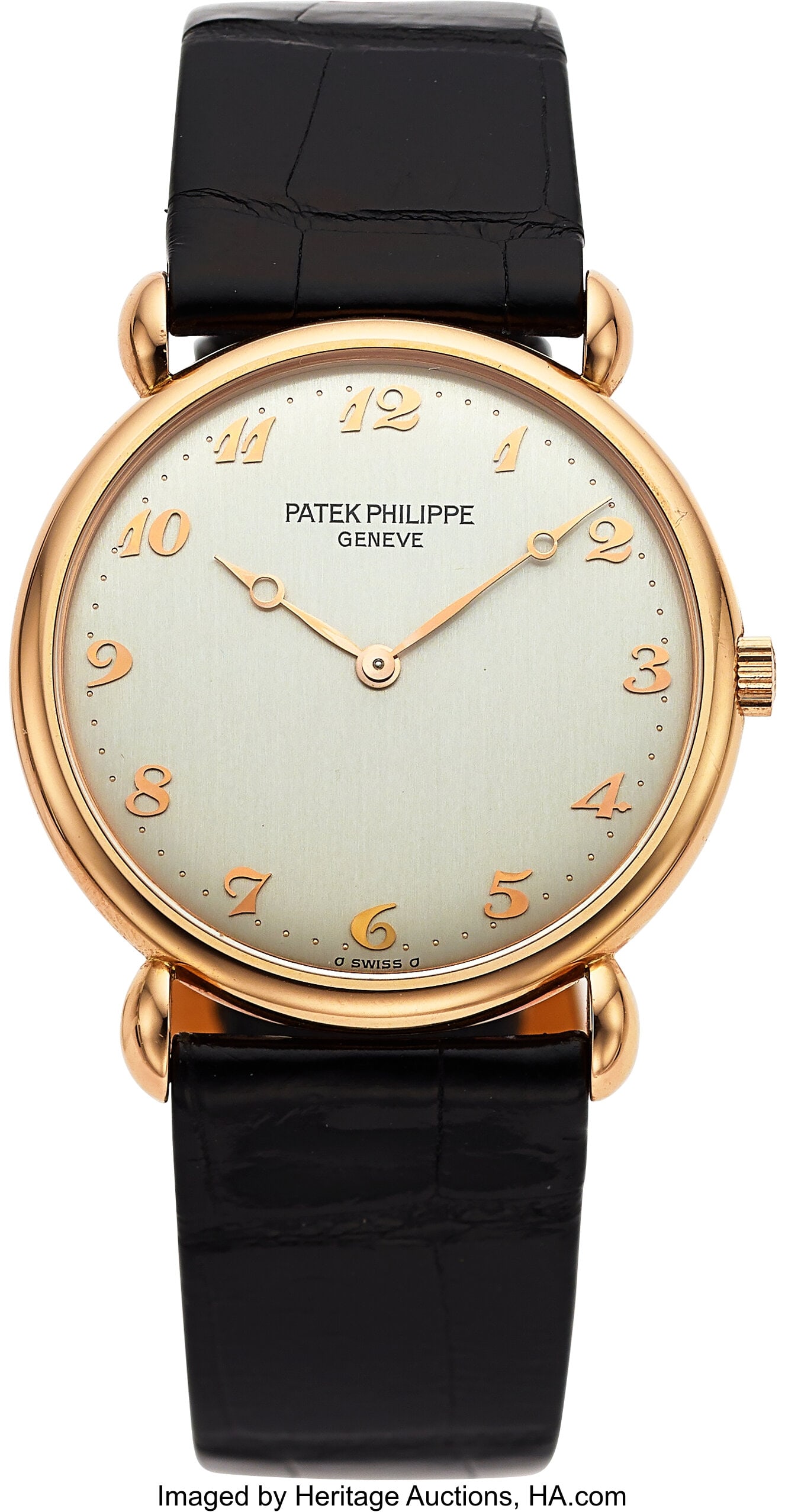 Patek Philippe Calatrava, 18k Rose Gold, Ref. 38: Patek Philippe Calatrava, 18k Rose Gold, Ref. 3820R Case: 32 mm, 18k rose gold, two body, screw-down case back Dial: cream dial, rose gold Arabic