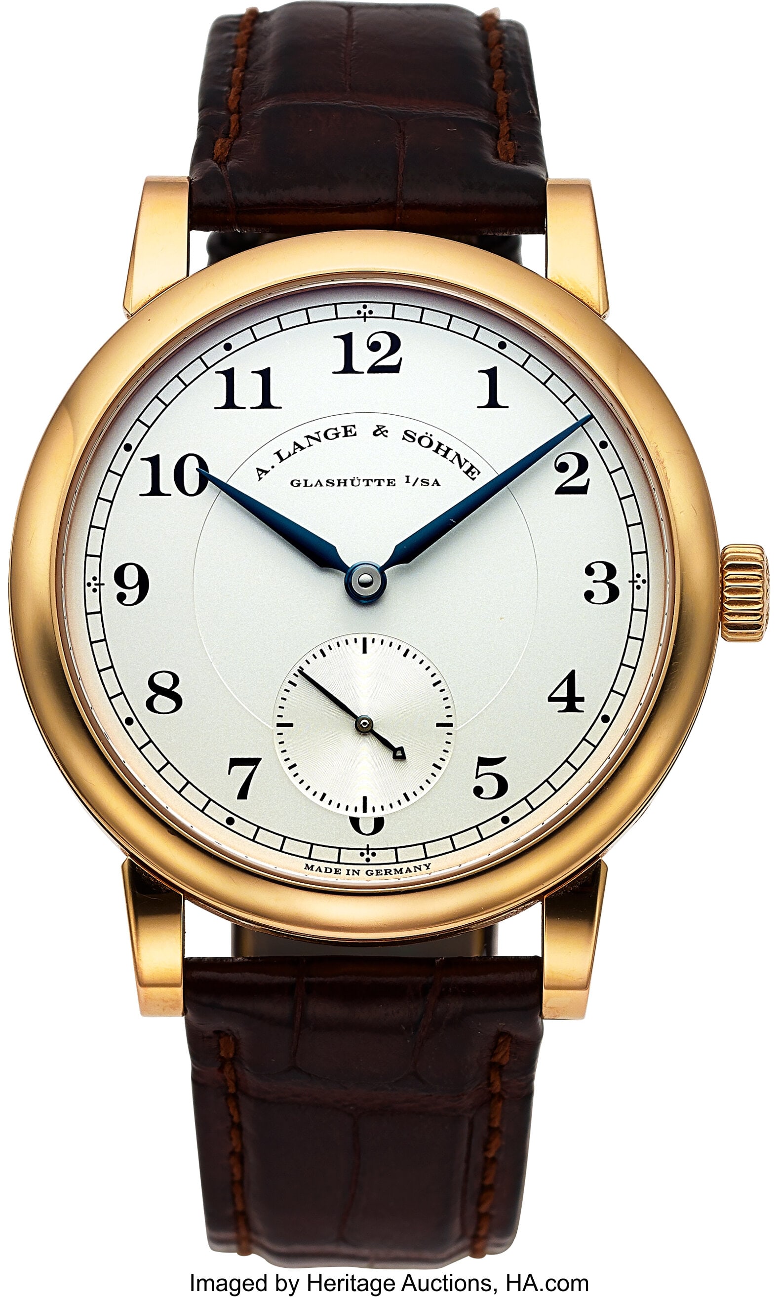 A. Lange & Söhne Very Fine Ref. 223.032 "1815" : A. Lange & Söhne Very Fine Ref. 223.032 "1815" Rose Gold Wristwatch Case: 18k rose gold, 40 mm, transparent back with six screws, rounded bezel&co